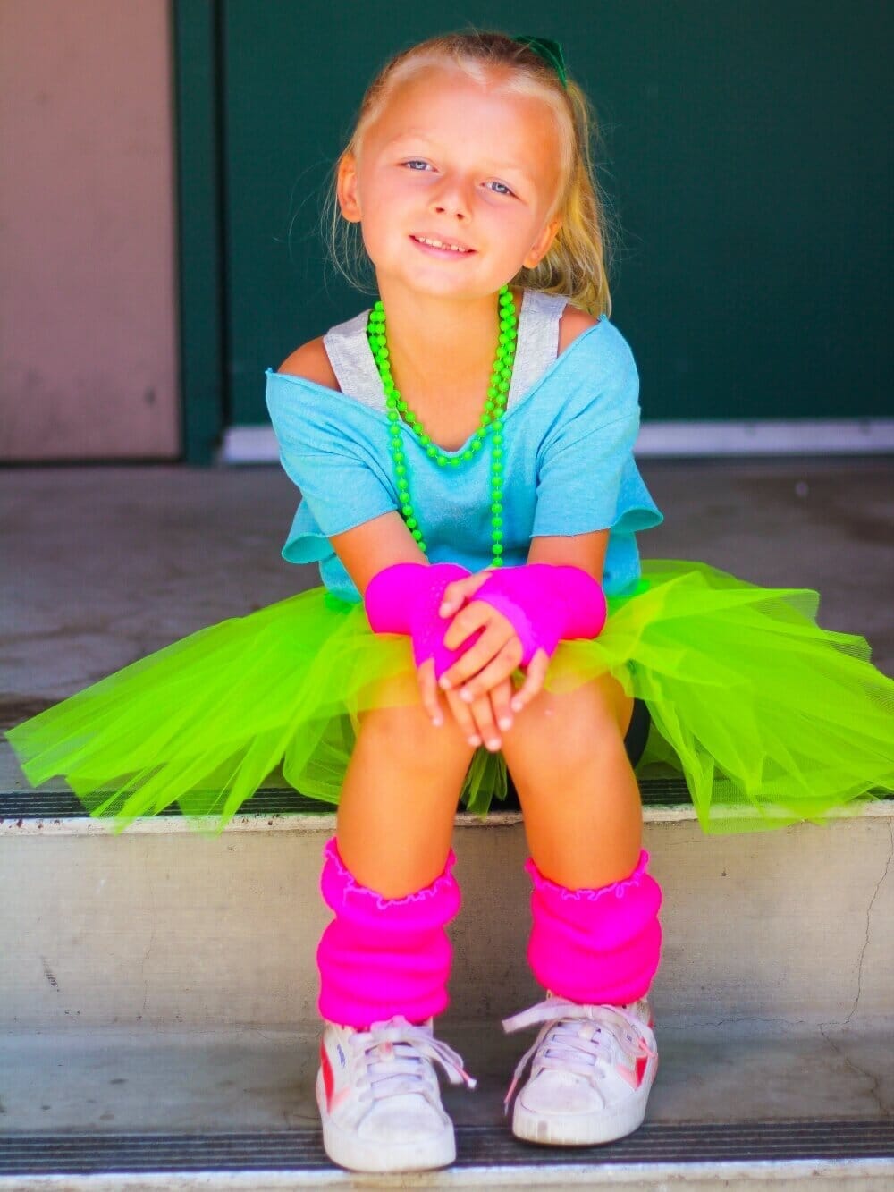 80s Tutu Costume Outfit for Toddlers & Little Girls - 4 Piece Dress Up Set、mySite、camillekostekn