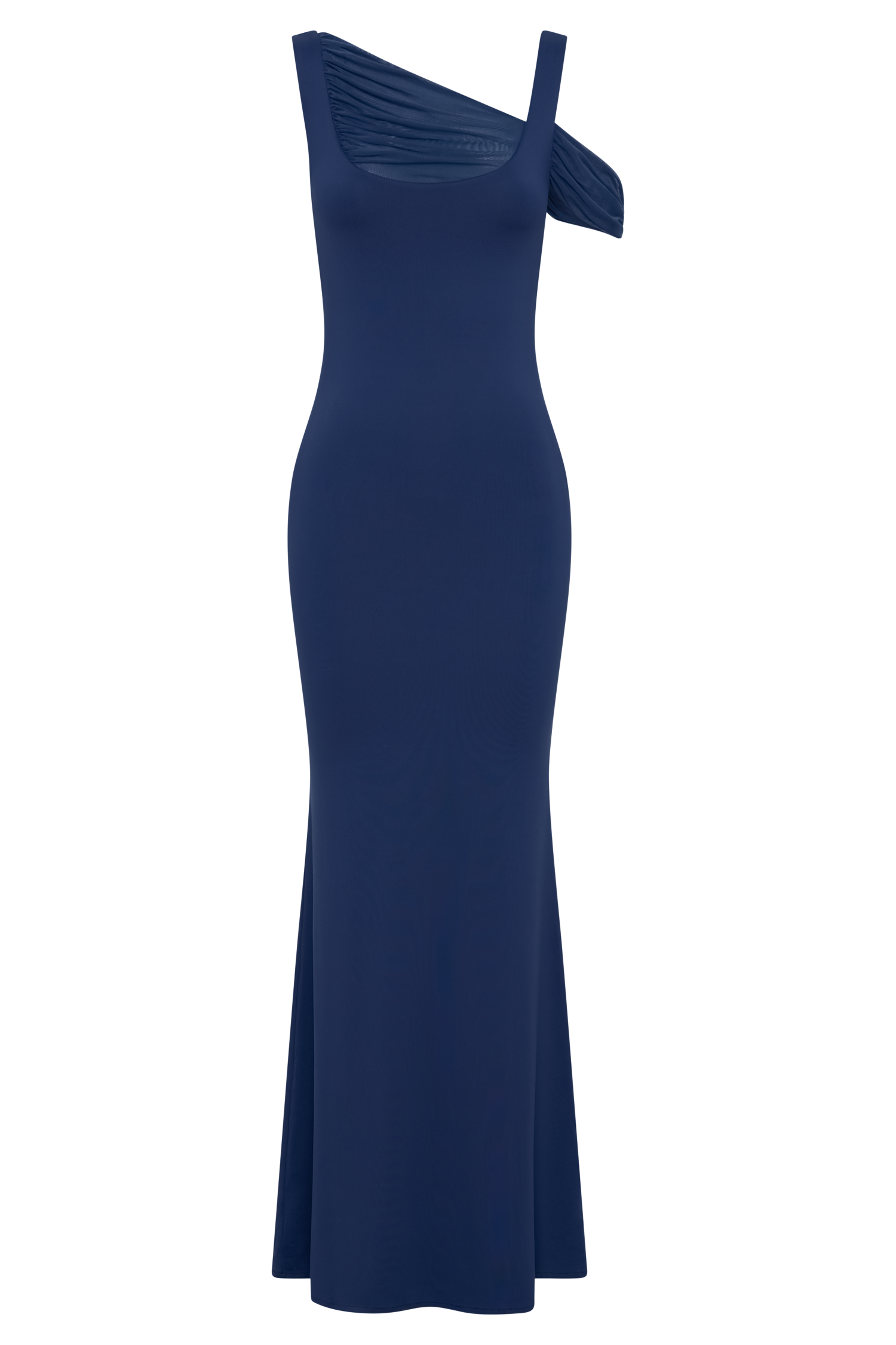 Janette Recycled Nylon And Mesh Sleeveless Maxi Dress - Navy、mySite、solidvoid