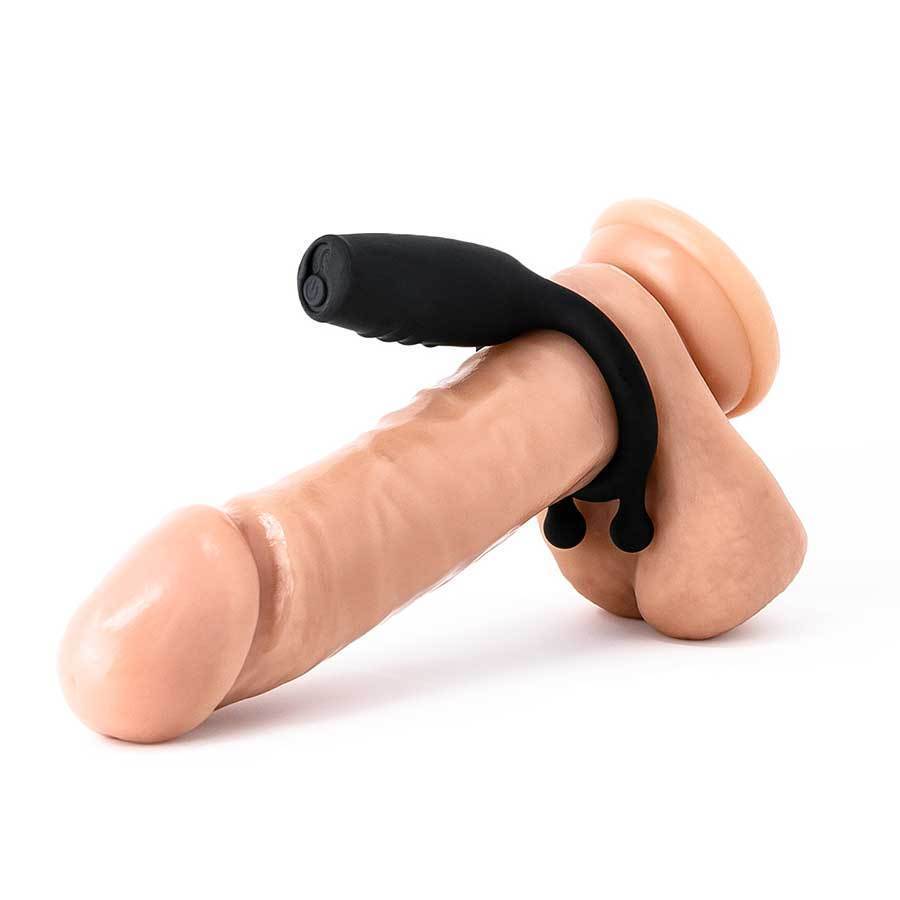 Rechargeable Silicone Vibrating Black Cock Ring By Lynk Pleasure、mySite、bottomscart