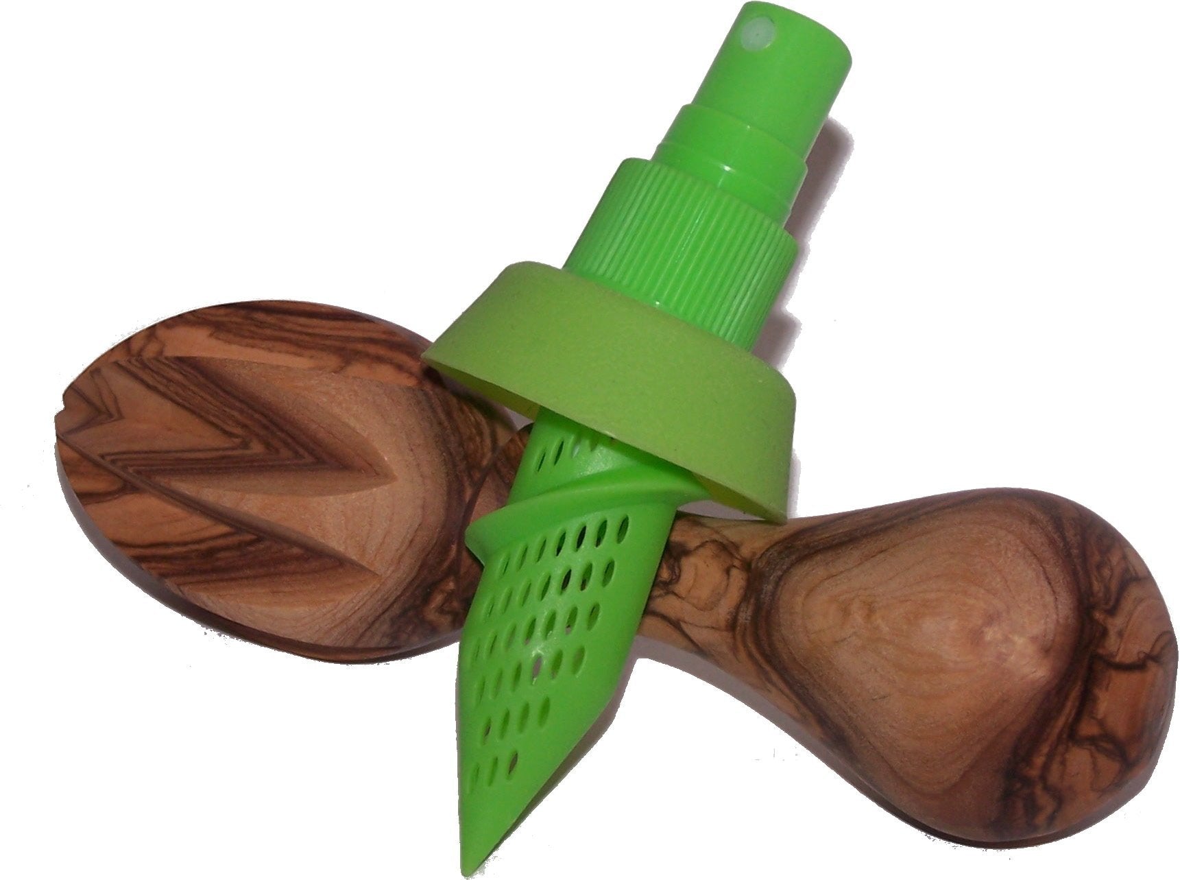  Lemon Juicers/First Citrus Reamer Carved in Hard Olive Wood from Bethlehem (5.5 Inches) and Second is Silicone Juice Sprayer juicer - Asfour Outlet Trademark、mySite、elrpsem3k
