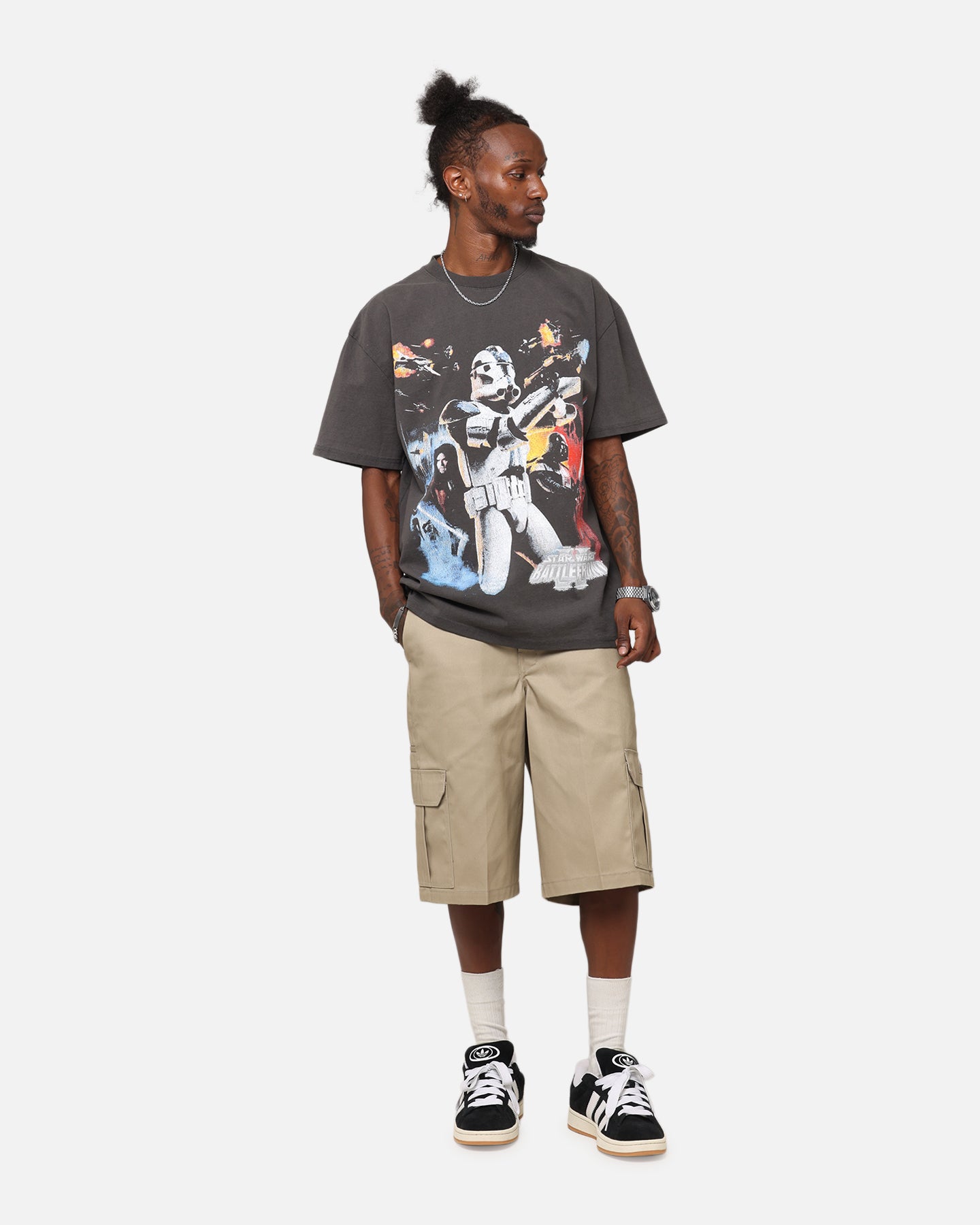 American Thrift Star Wars Battlefront 2 Heavy T-Shirt Black Wash、mySite、zt4zffjzw