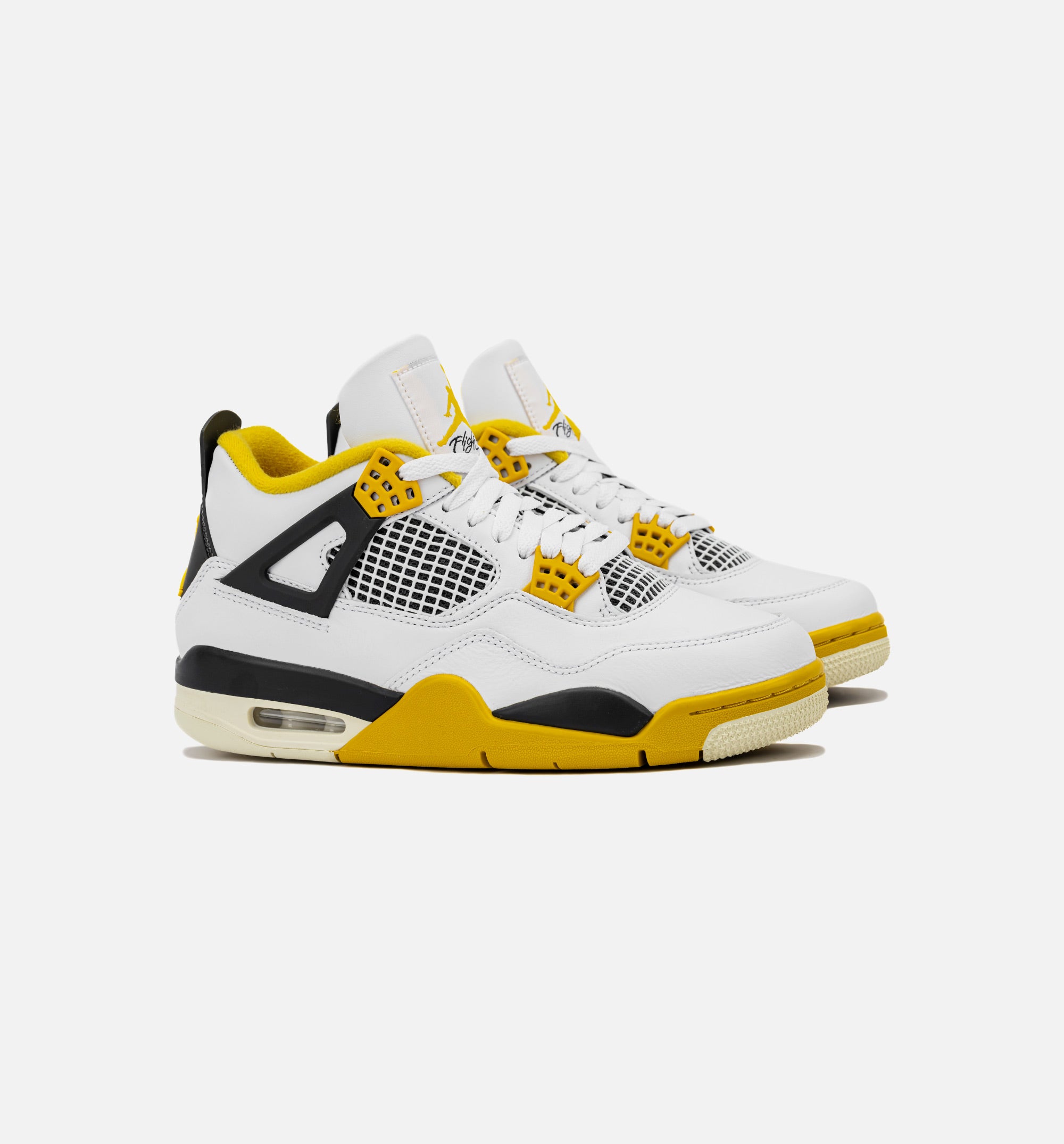 Air Jordan 4 Retro Vivid Sulfur Womens Lifestyle Shoe - White/Coconut Milk/ Vivid Sulfur、mySite、dreamappss