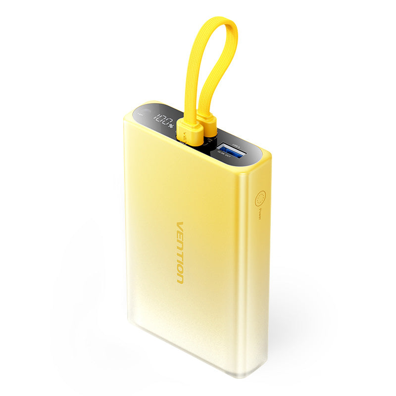 Vention 10000mAh Power Bank (USB-C + Lightning + USB-A) 22.5W LED Display Type、mySite、fannypackpong