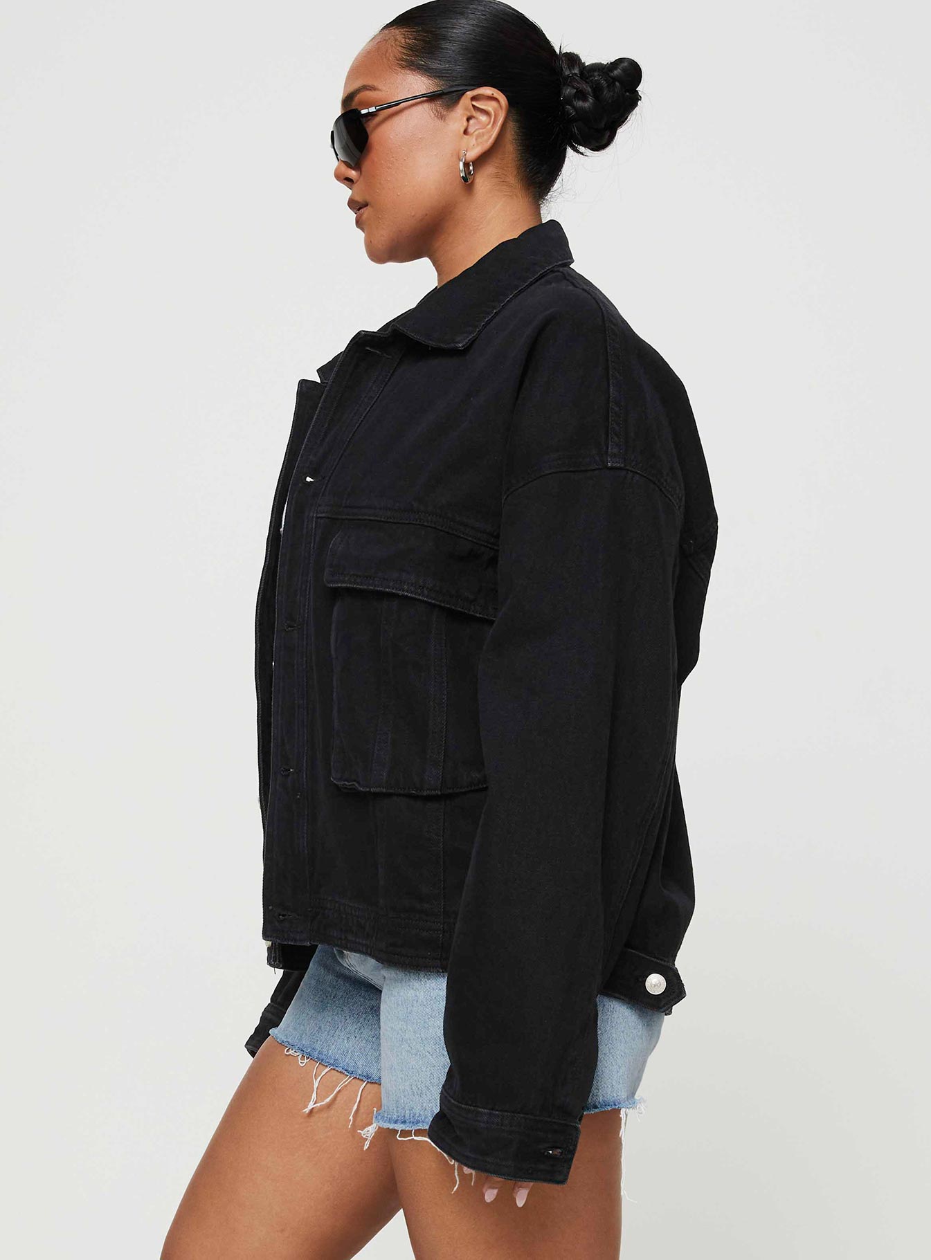 Laurena Denim Shorts Tall Lower Impact、mySite、solidvoid