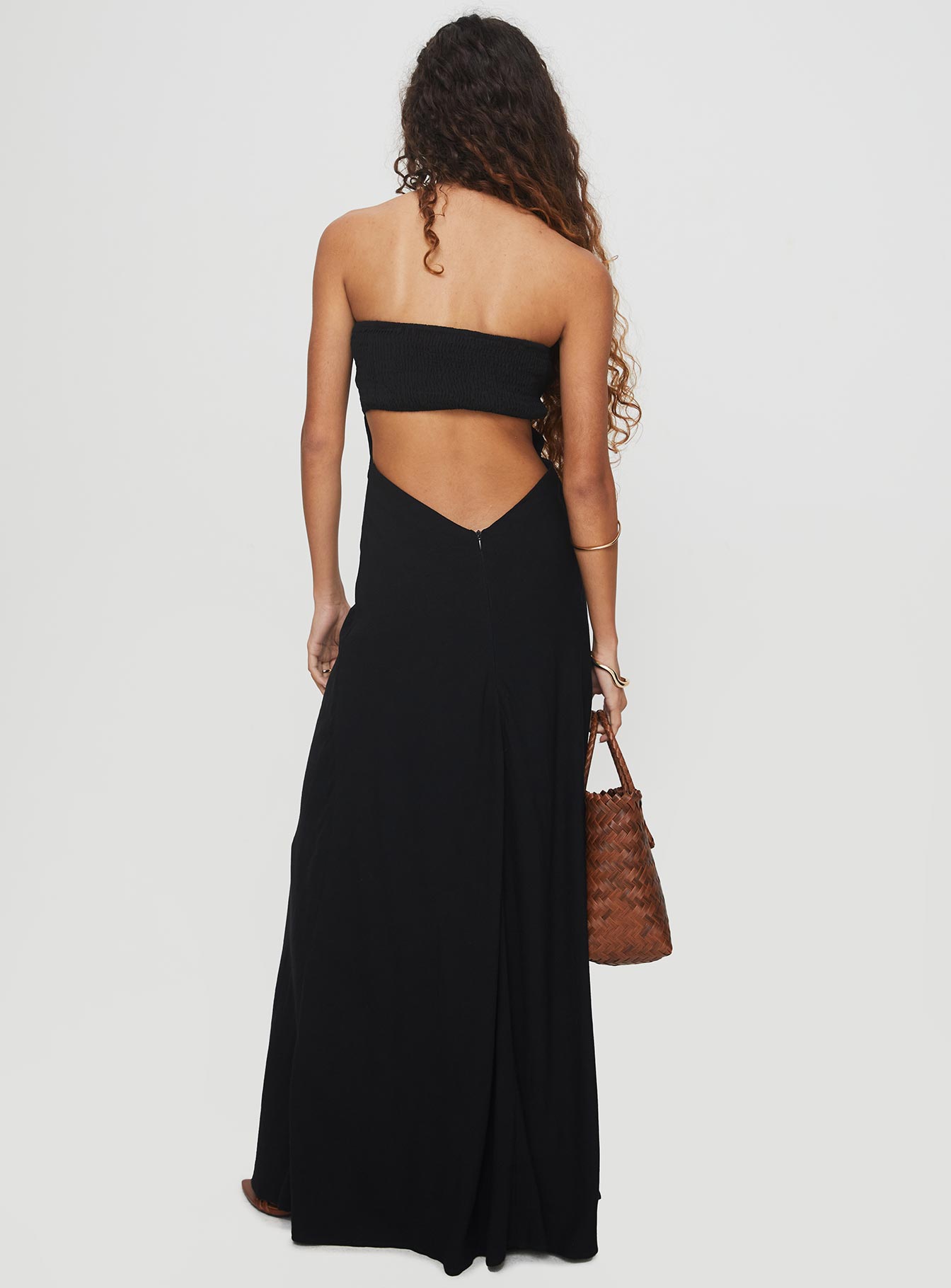 Yahir Strapless Maxi Dress Black、mySite、solidvoid