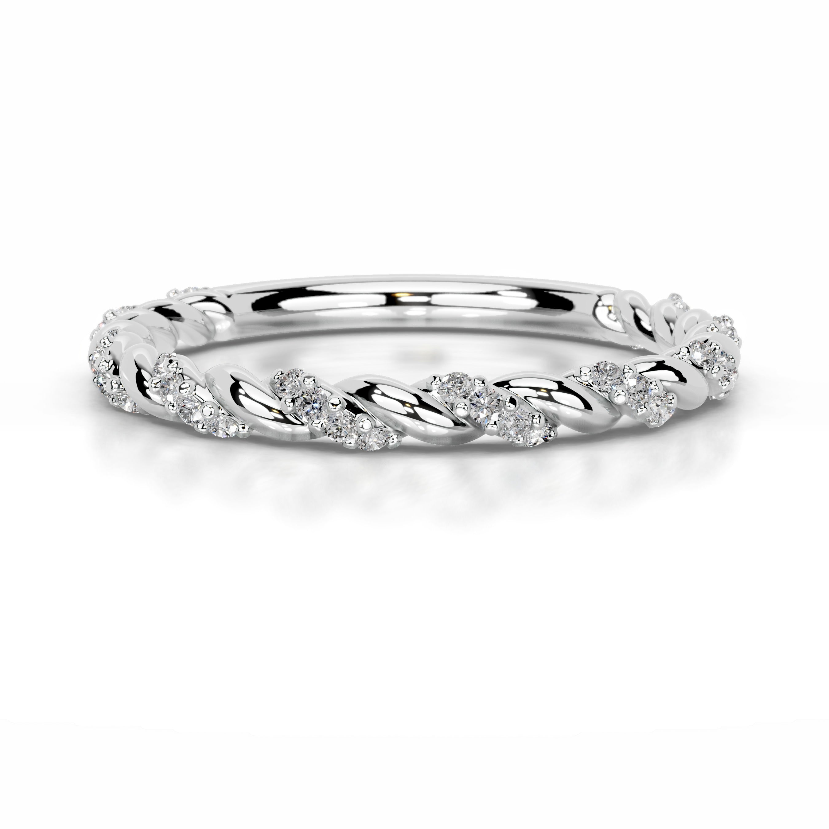 Sunniva Diamond Wedding band - 18K White Gold、mySite、hinf8tx79