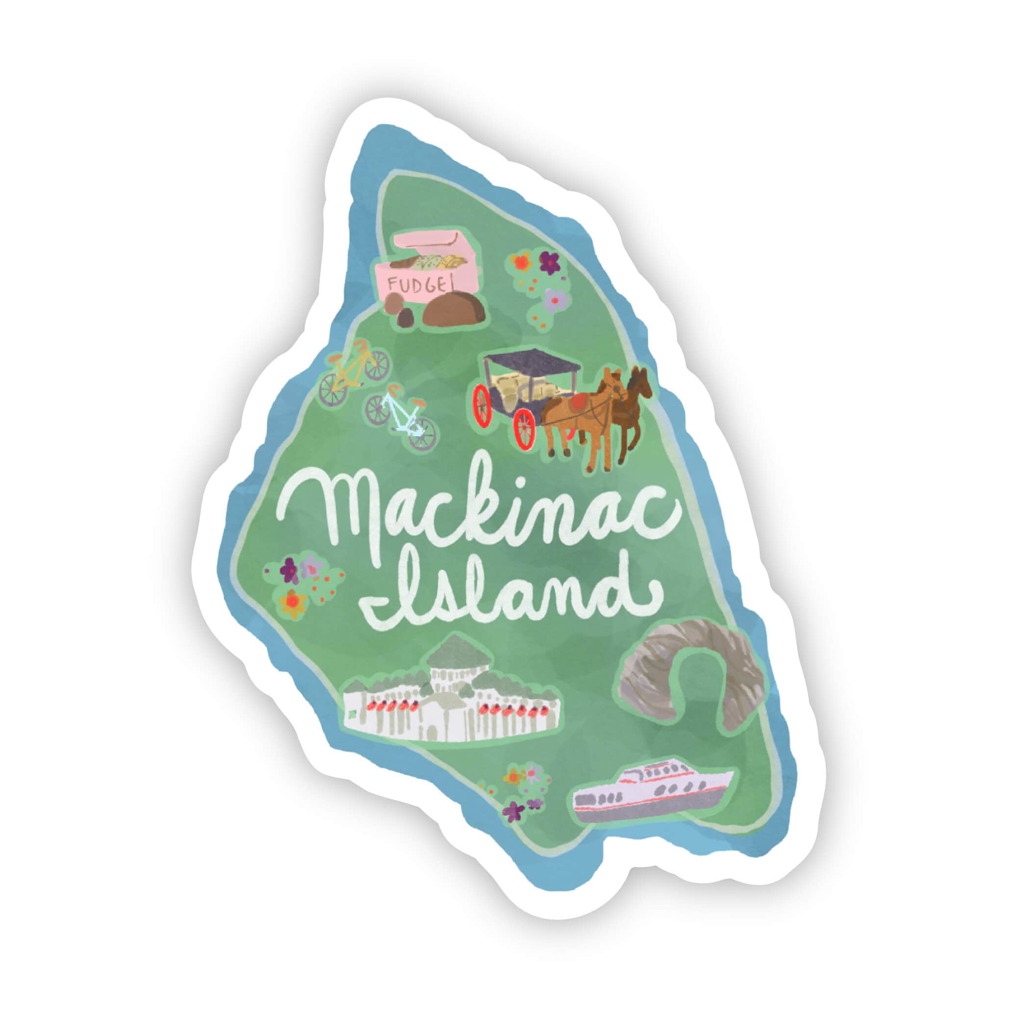  Mackinac Island Sticker、mySite、ghnorth
