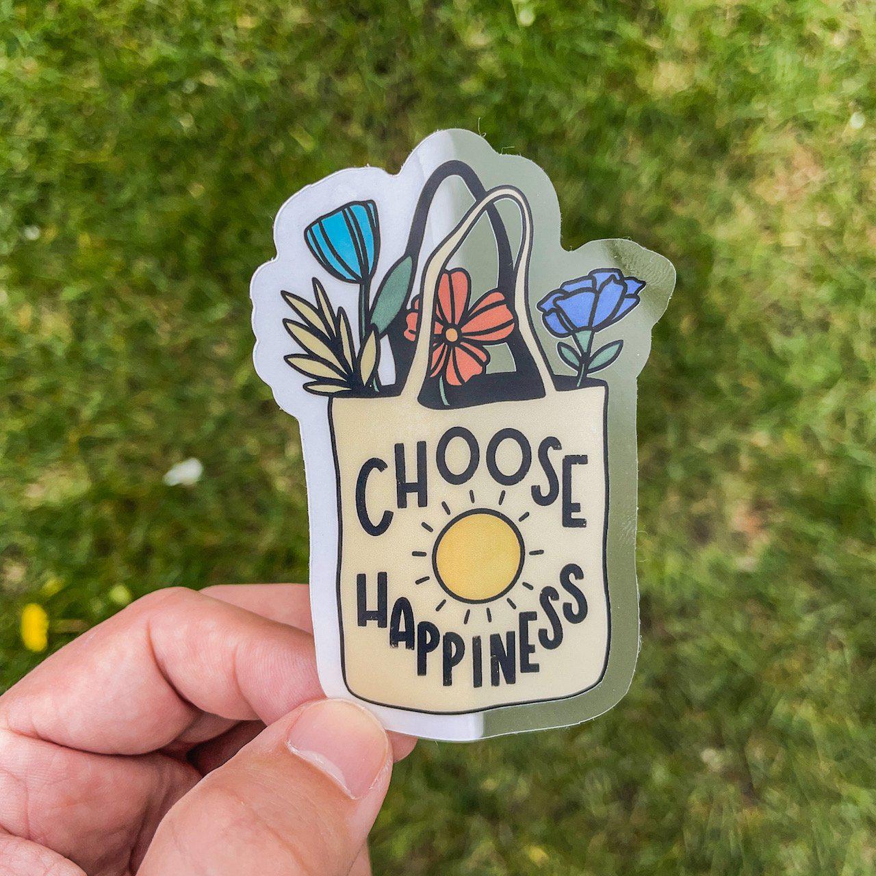  Choose Happiness Bag - Clear Sticker、mySite、elrpsem3k