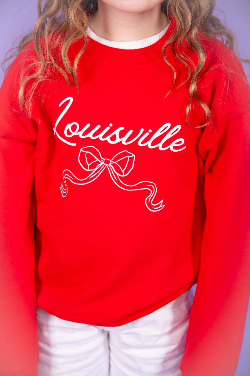 Louisville Bow Sweatshirt - Girls、mySite、hinf8tx79