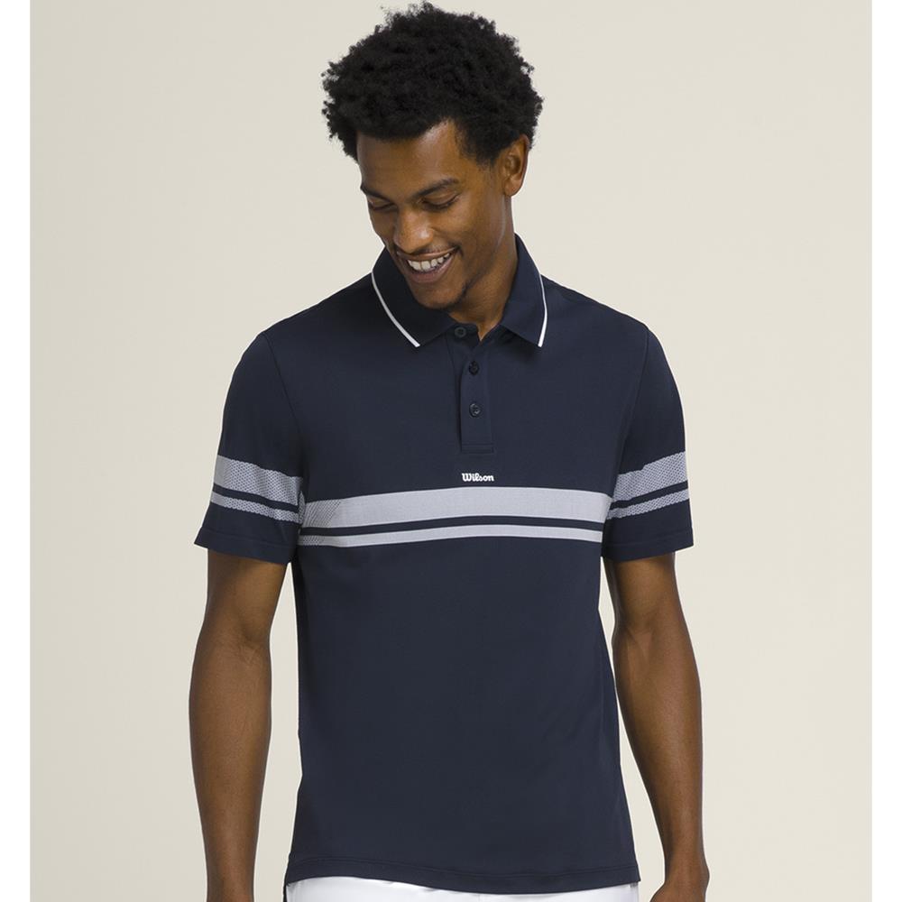 Wilson Men's All Seasons Polo - Classic Navy、mySite、neckold