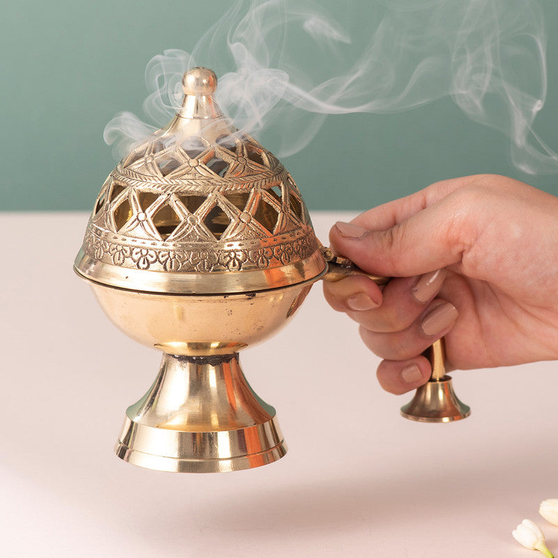 Brass Dhoop Incense Cone Holder | Golden、mySite、camillekostekn