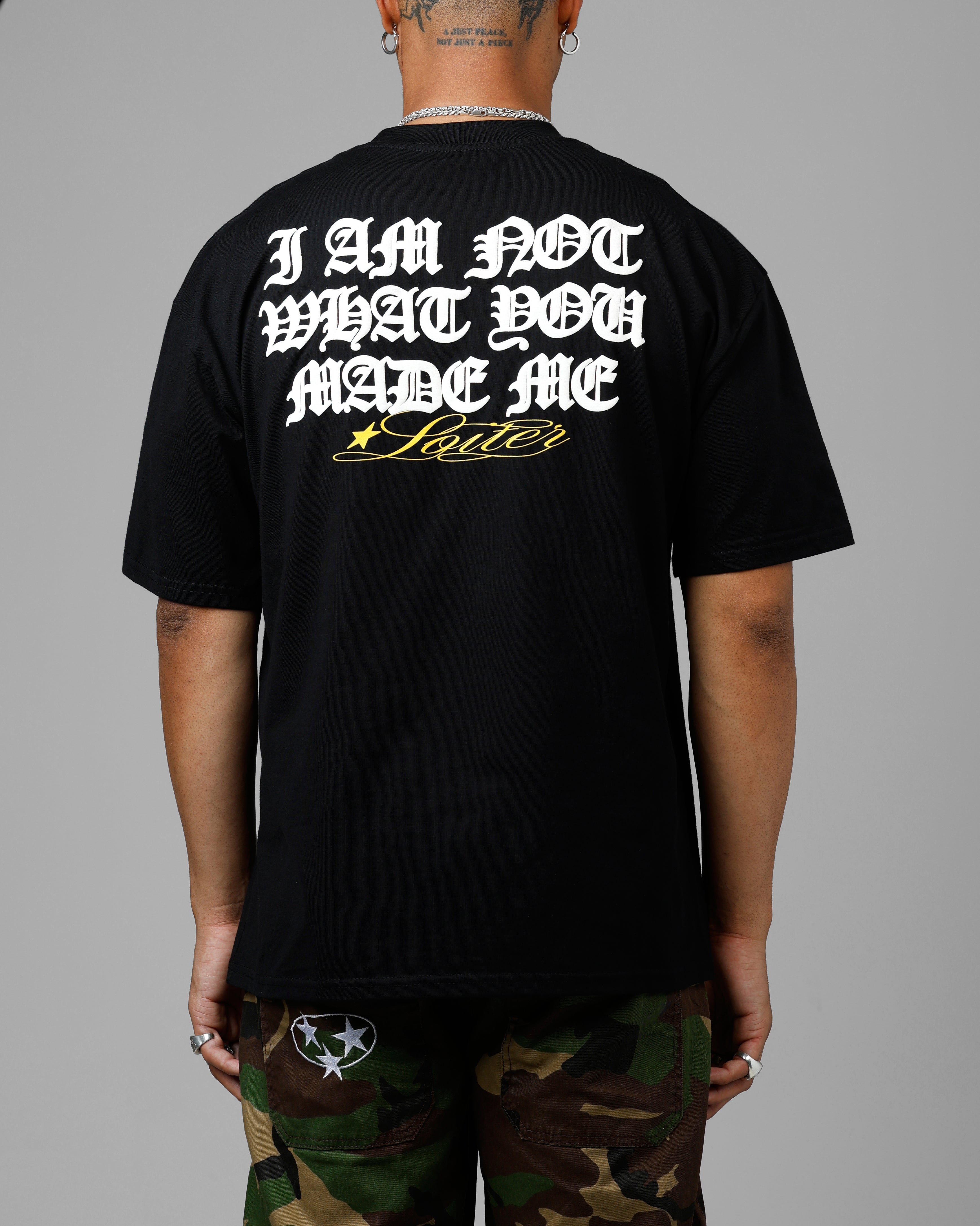 Loiter Made Me Puff Print T-Shirt Black、mySite、zt4zffjzw