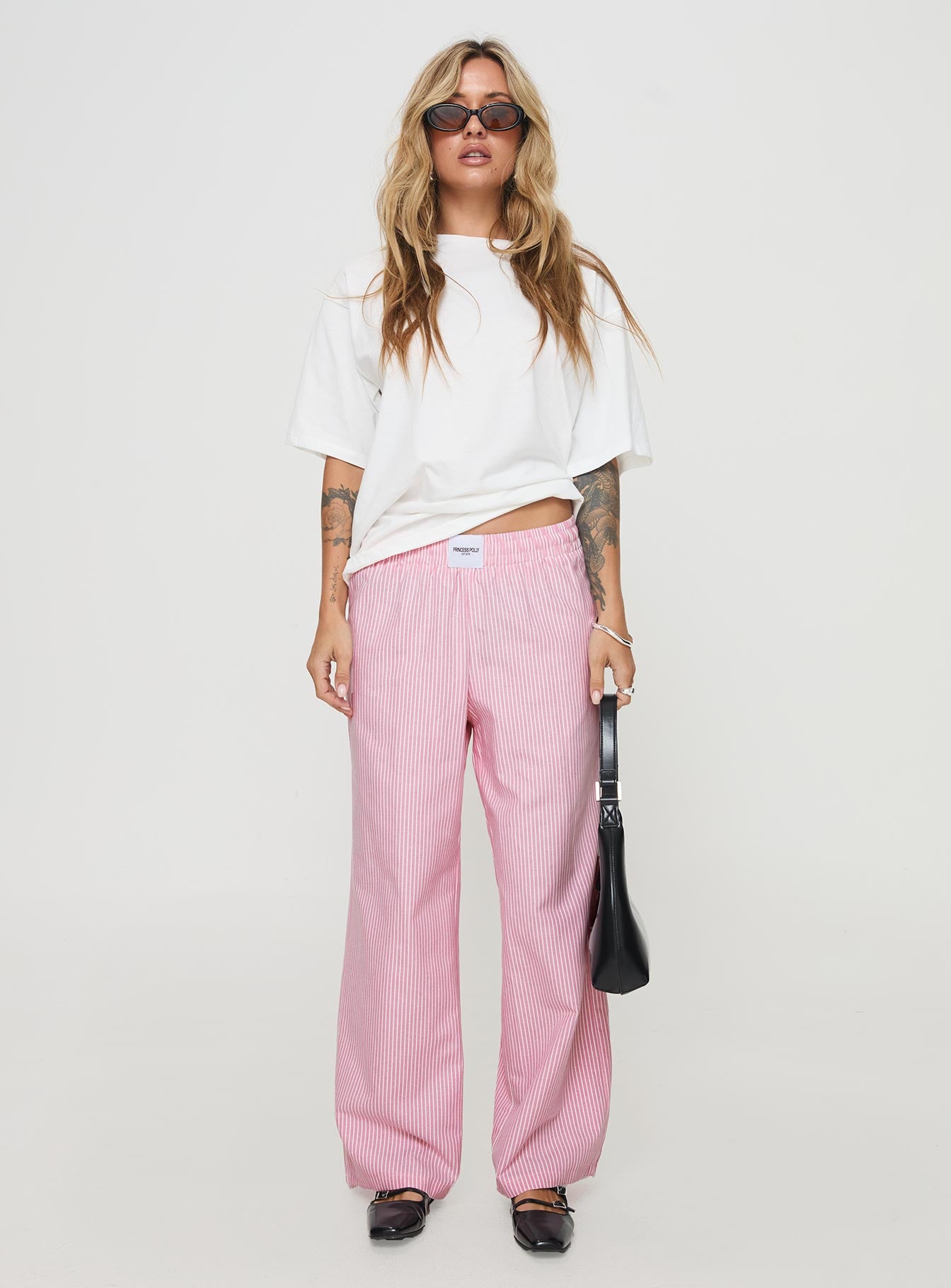 Beach House Pants Pink / White、mySite、solidvoid