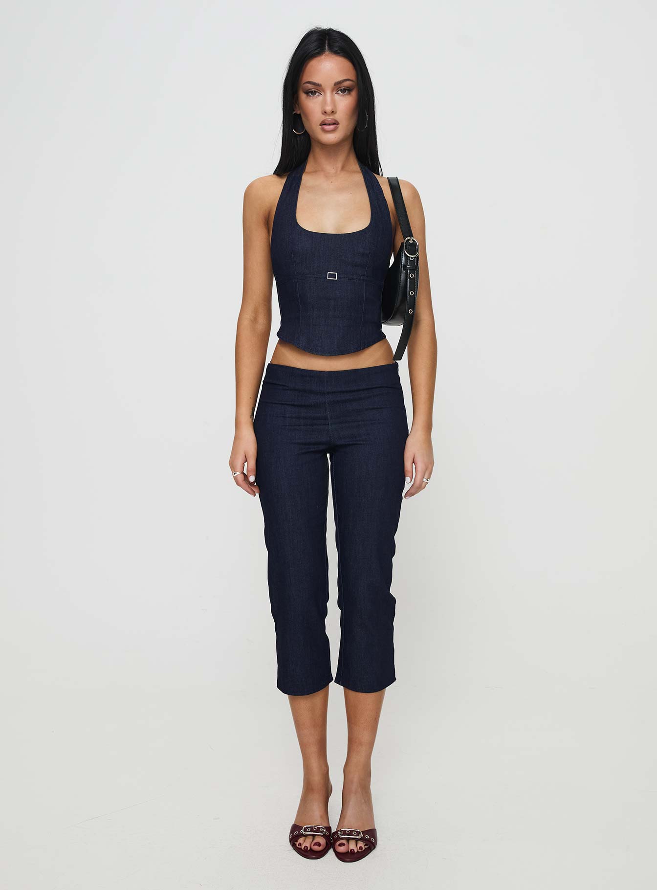 Nasya Halter Top Indigo、mySite、solidvoid