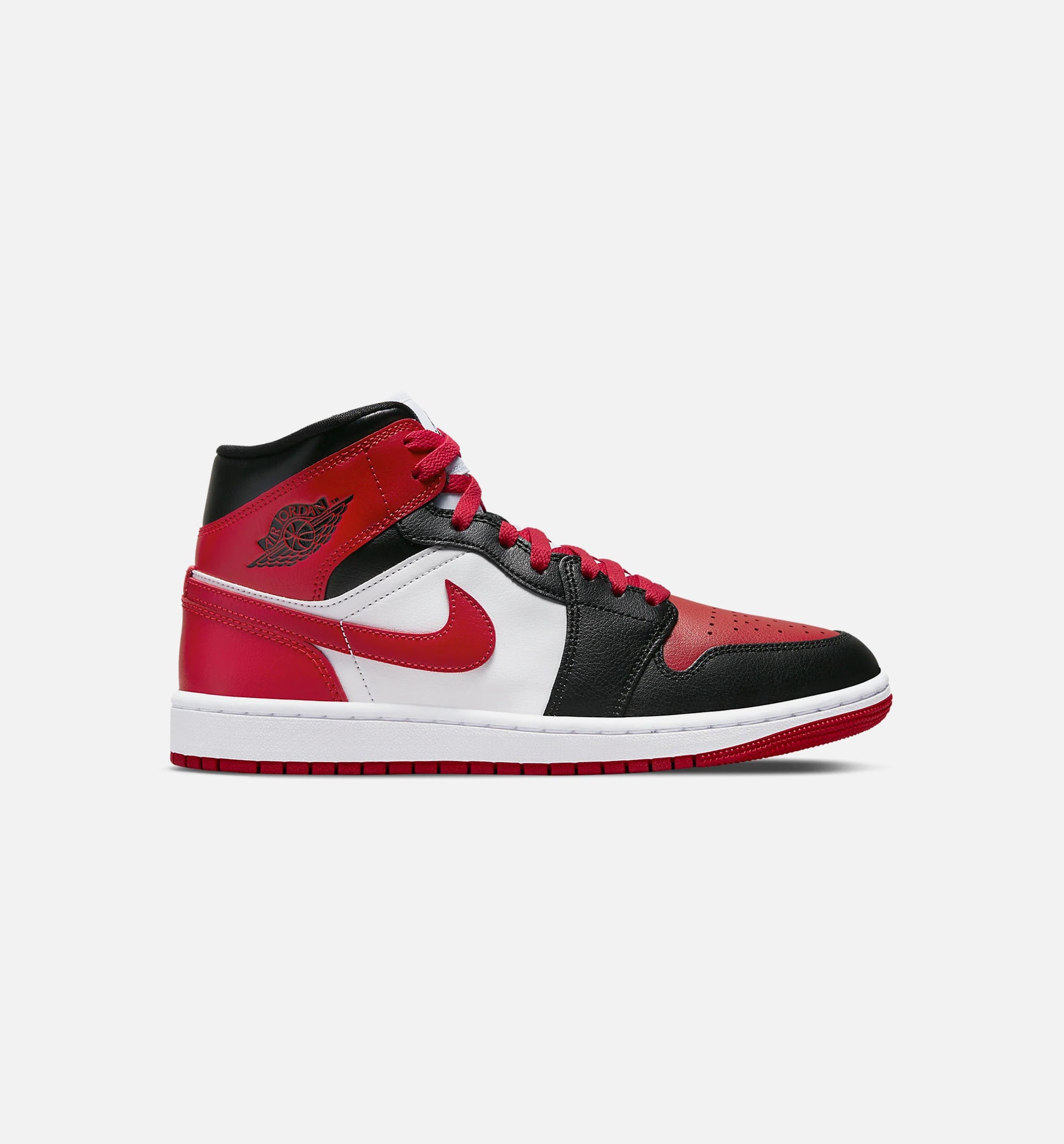 Air Jordan 1 Mid Bred Toe Womens Lifestyle Shoe - Black/Red、mySite、dreamappss
