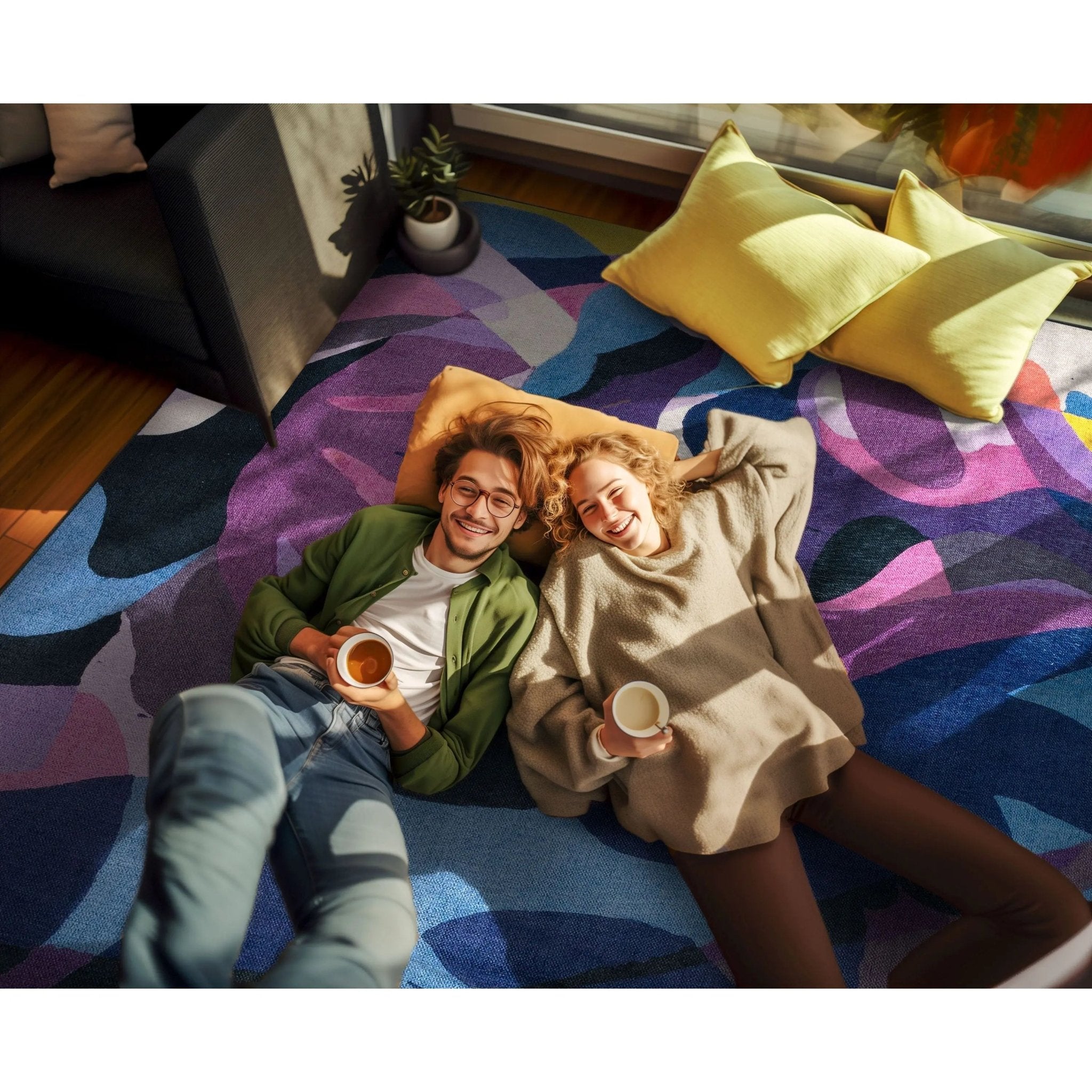 Well Woven x Misha Tyutyunik Nocturne Sunday Jungle Multi-Color Rug、mySite、gigharbornorthrealestate