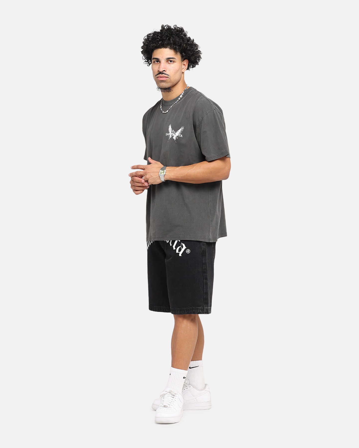 Saint Morta Black Doves Boxy T-Shirt Black Wash、mySite、zt4zffjzw