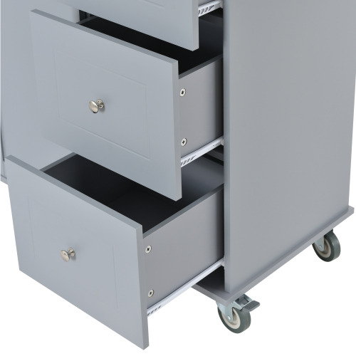 Rolling Mobile Kitchen Island with Solid Wood Top and Locking Wheels,52.7 Inch Width,Storage Cabinet and Drop Leaf Breakfast Bar,Spice Rack, Towel Rack & Drawer (Black)、、casual