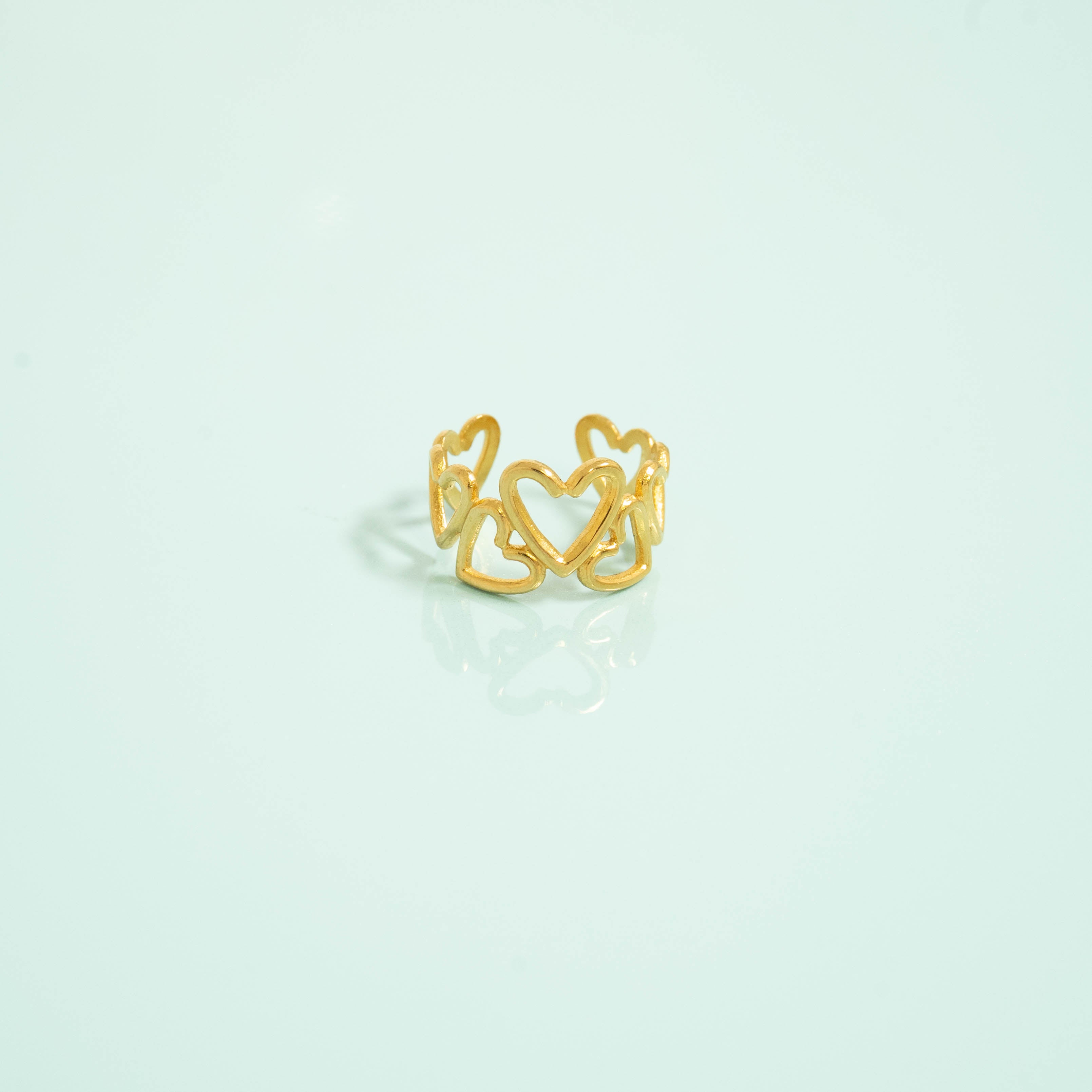 18K Gold PVD Stainless Steel Heart Toe Ring / KSS0011、mySite、dreamappss