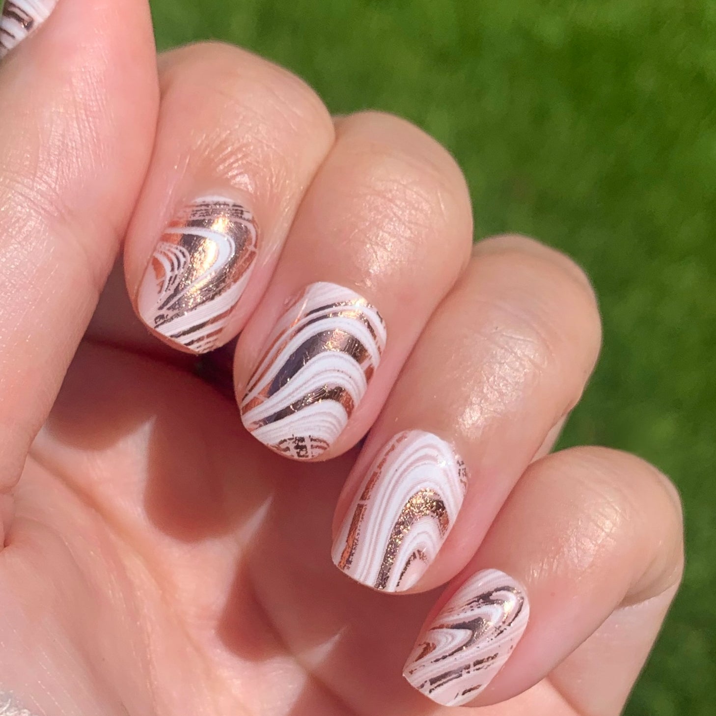 Marble Swirls | Squoval | Extra Short、mySite、solidvoid