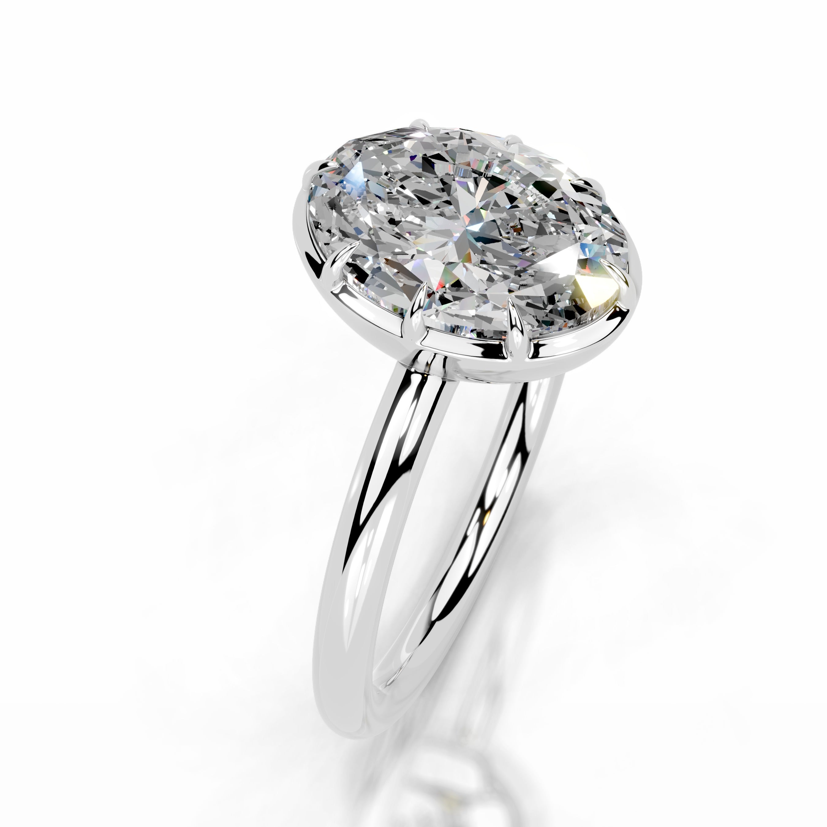 Narcisa Moissanite Ring - 14K White Gold、mySite、hinf8tx79