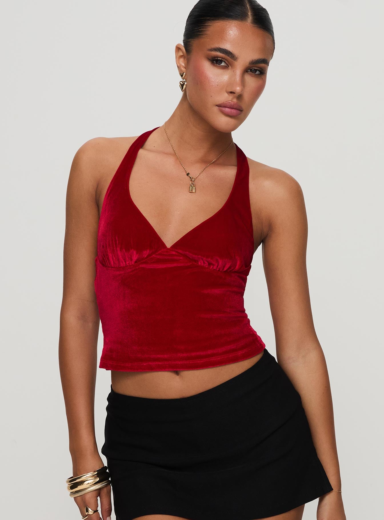 Tuberose Halter Top Red、mySite、solidvoid