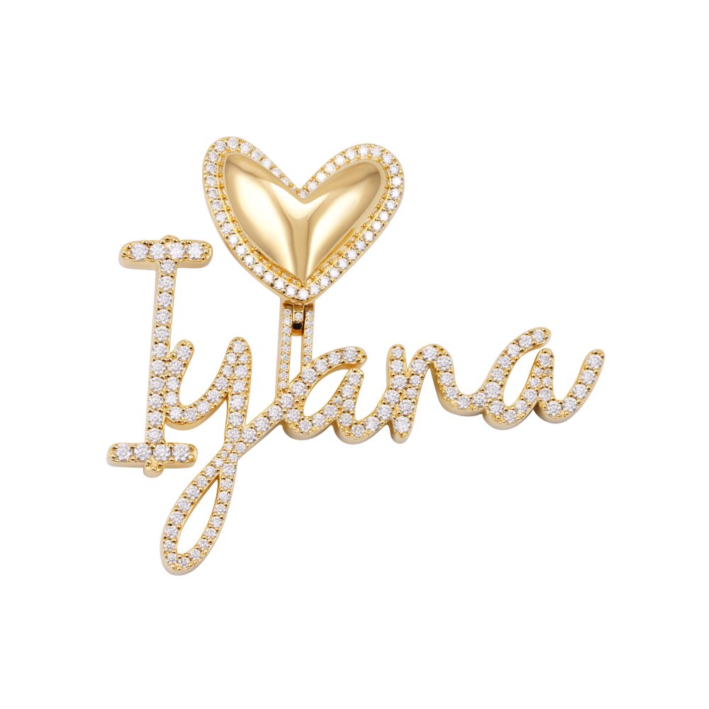 Iyana Custom Cursive Letters Pendant 14K Gold、mySite、hinf8tx79
