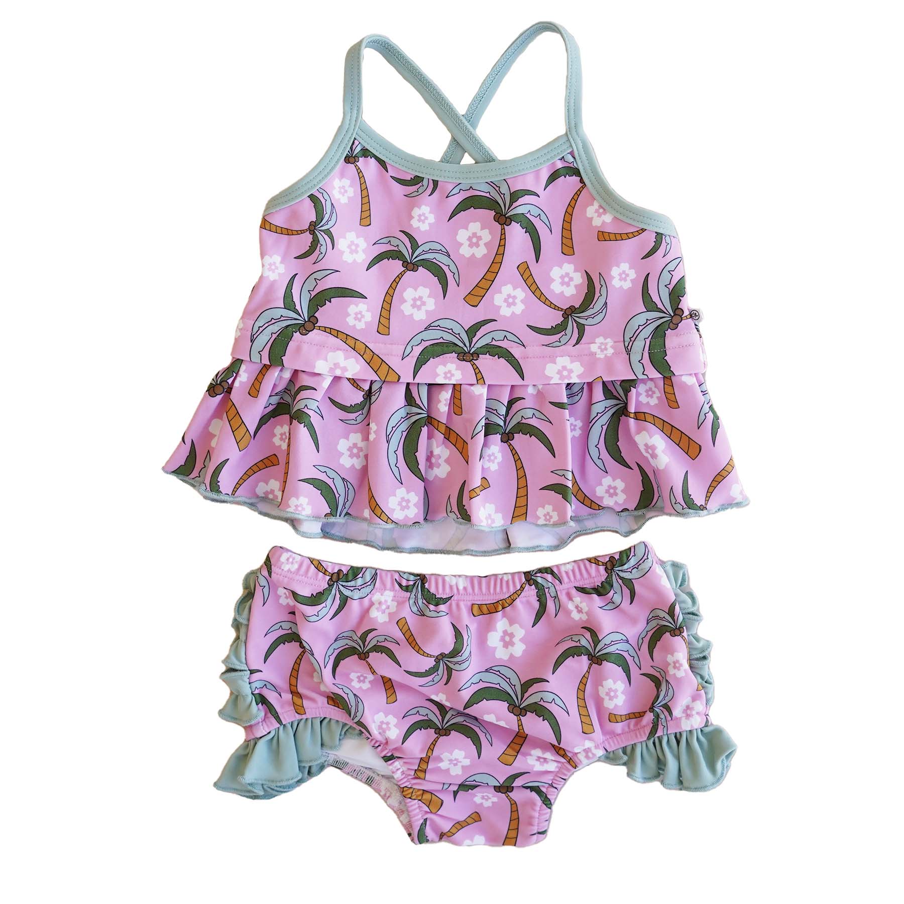  Two Piece Strappy Tankini with Ruffle Bottom | Palm Party、mySite、layawaytickets