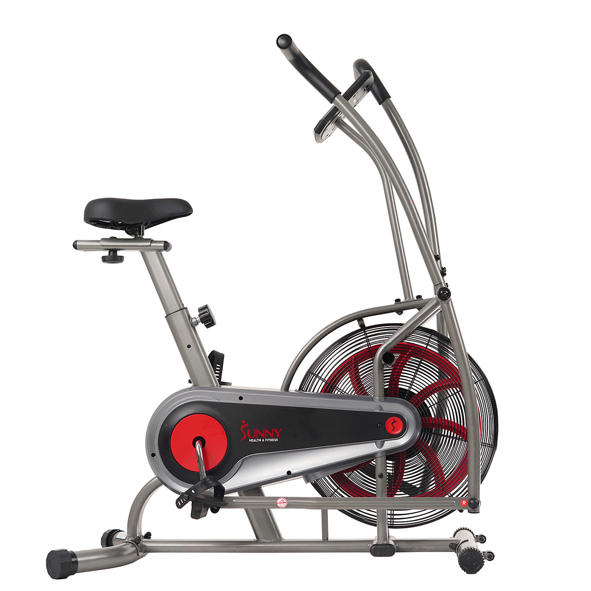  Motion Air Bike, Fan Exercise Bike with Unlimited Air Resistance and Device Holder、mySite、ghnorth