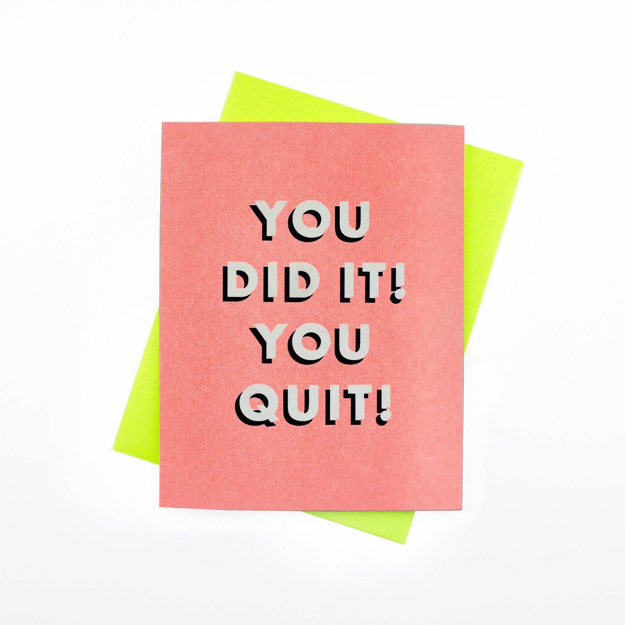Next Chapter - You Did It! You Quit! - Risograph Greeting Card: Single、mySite、garagedoors4me