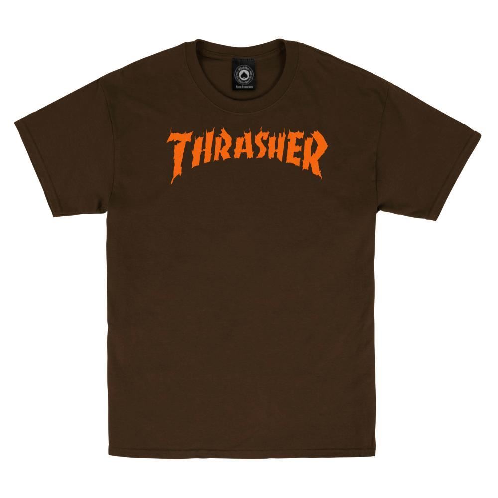  Thrasher Burn it Down T-Shirt - Dark Chocolate、mySite、merchandisen
