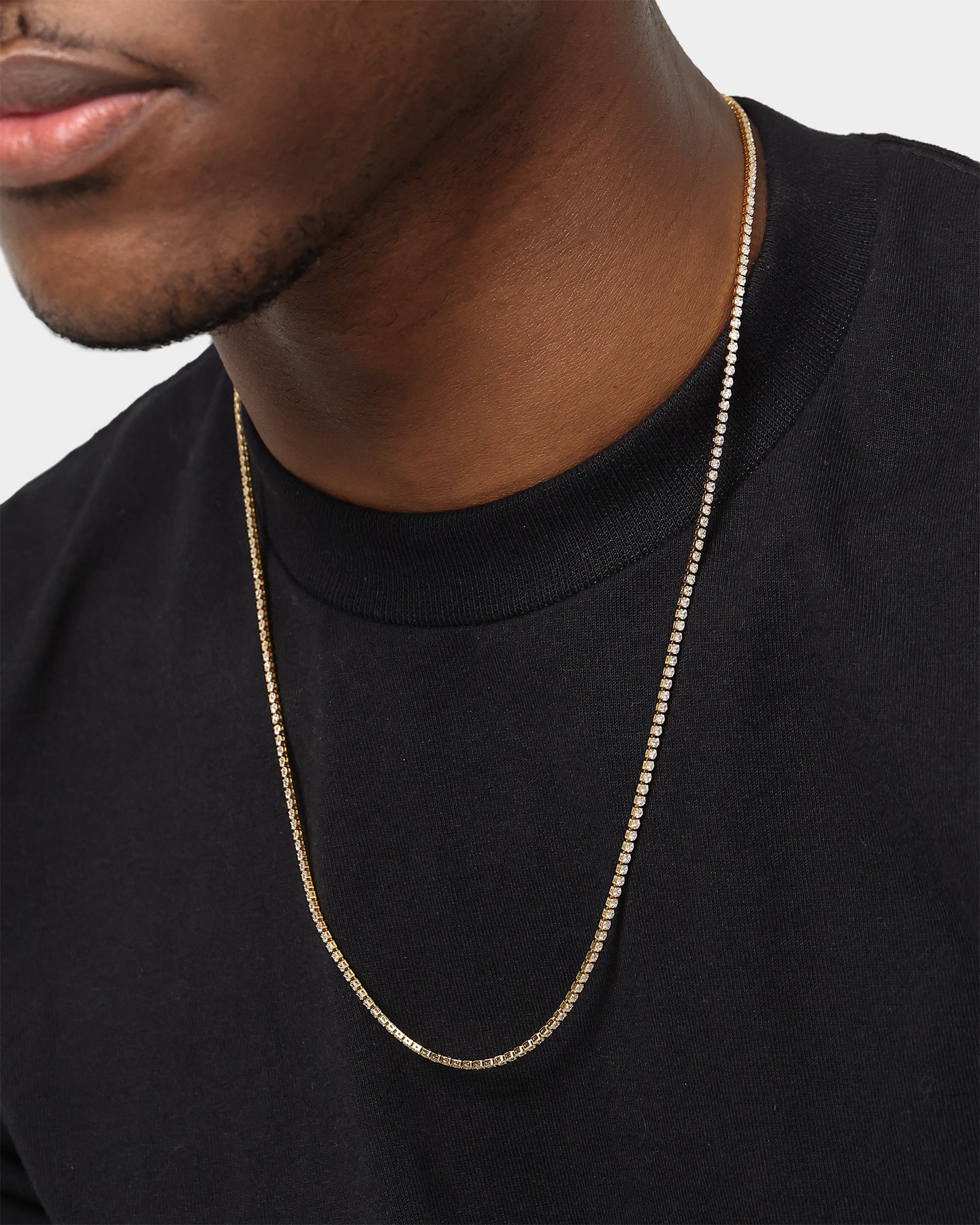 Saint Morta Micro 24 Tennis Necklace Gold Plated、mySite、zt4zffjzw