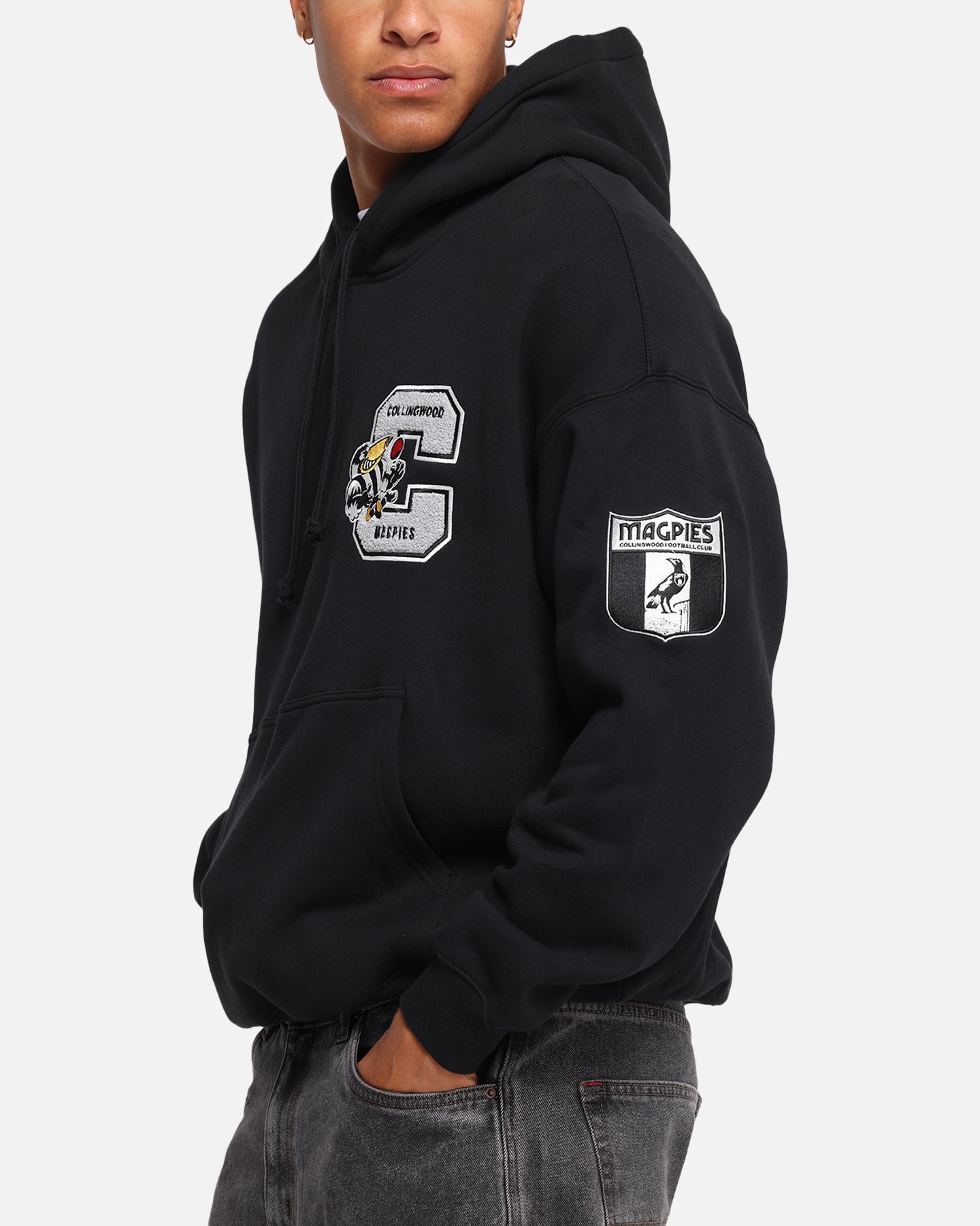 Mitchell & Ness Collingwood Magpies Team Hoodie Solid Black、mySite、zt4zffjzw