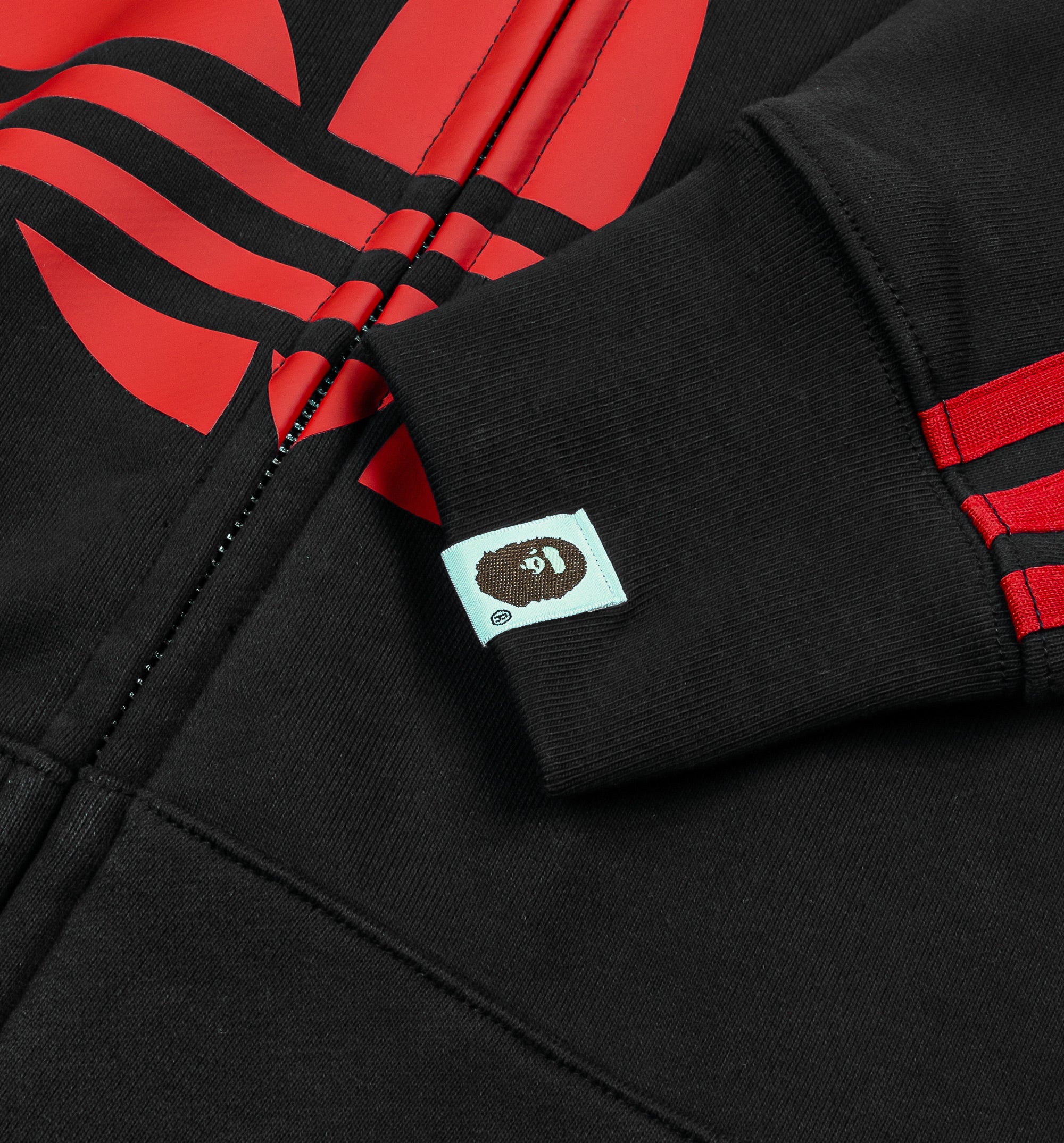 Bape x Adidas Shark Fleece Full Zip Mens Hoodie - Black、mySite、dreamappss