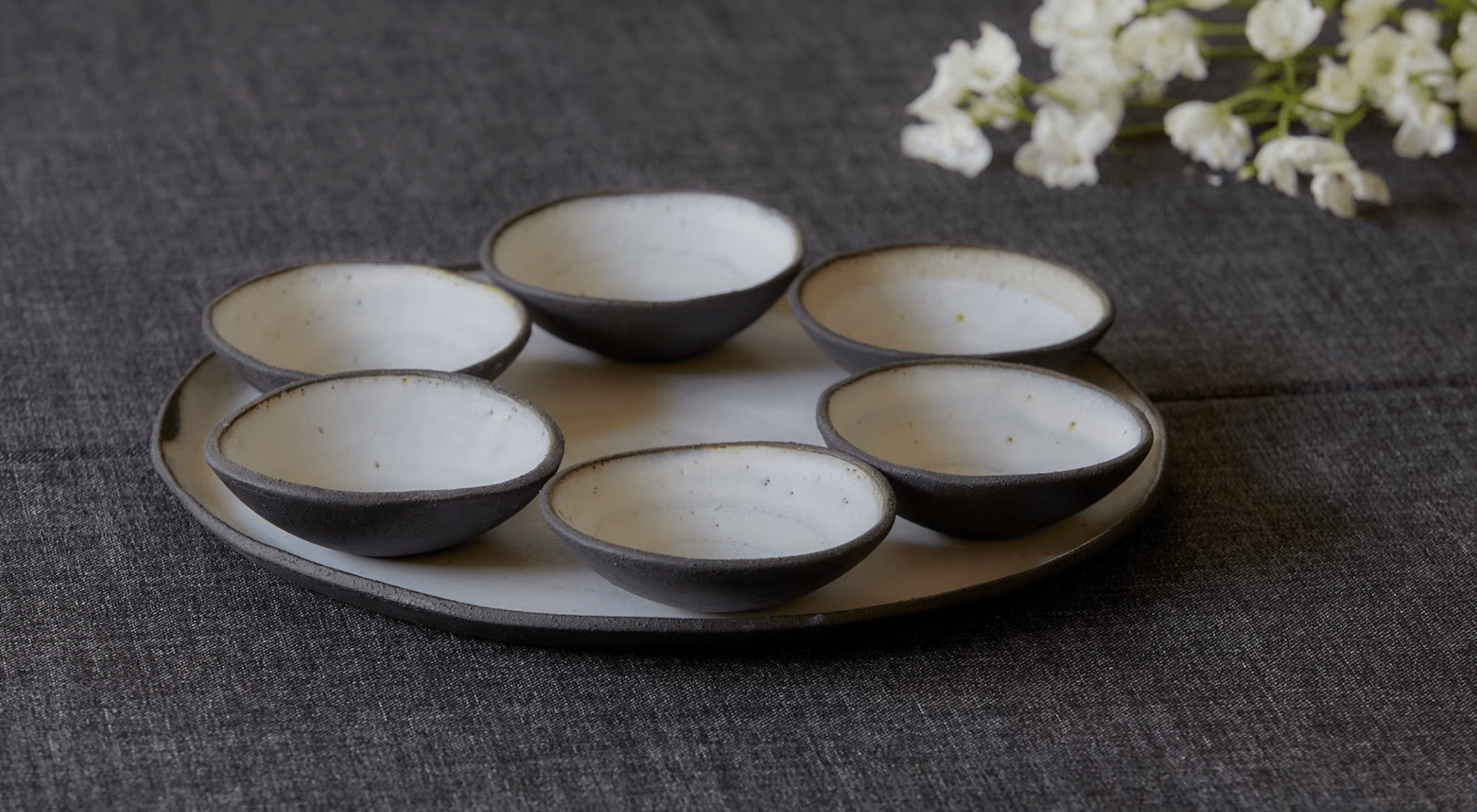 Modern Black and White Seder Plate by Ceramics by Michal、mySite、topwebapps