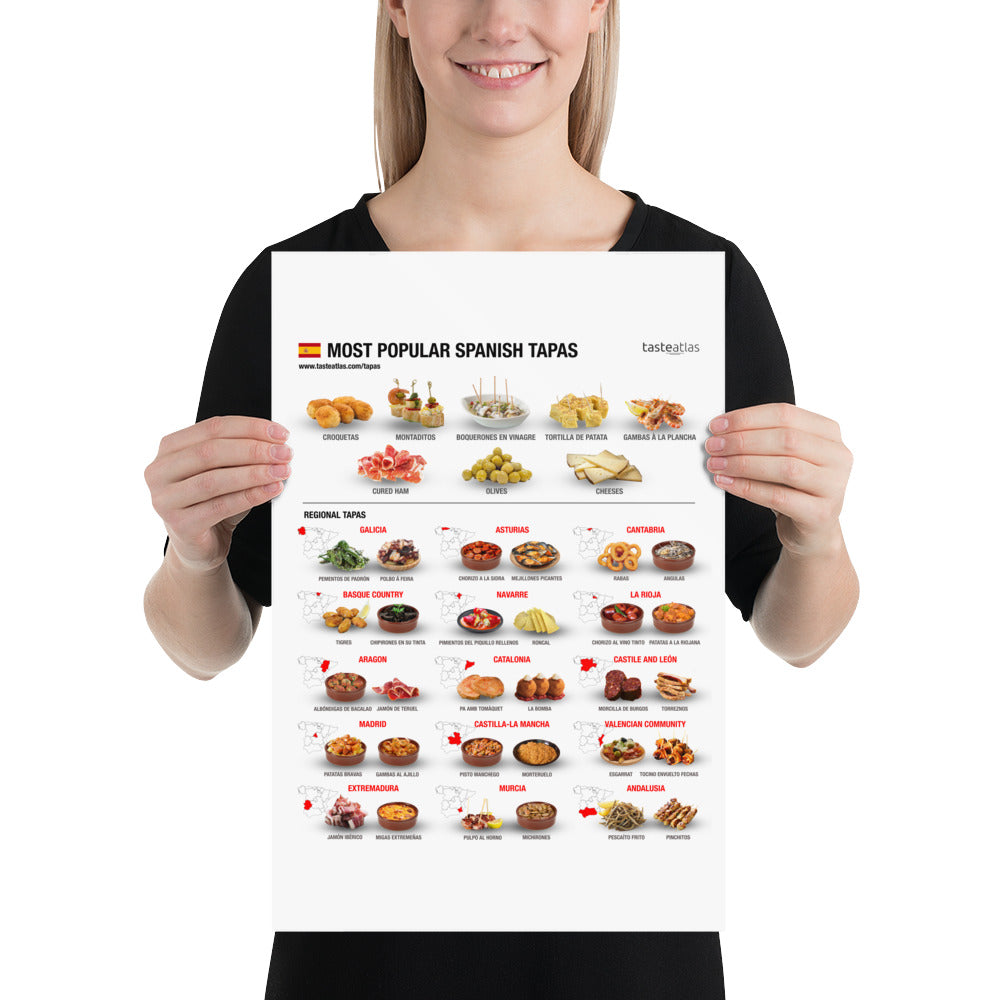 Most Popular Spanish Tapas Poster (in)、mySite、camillekostekn