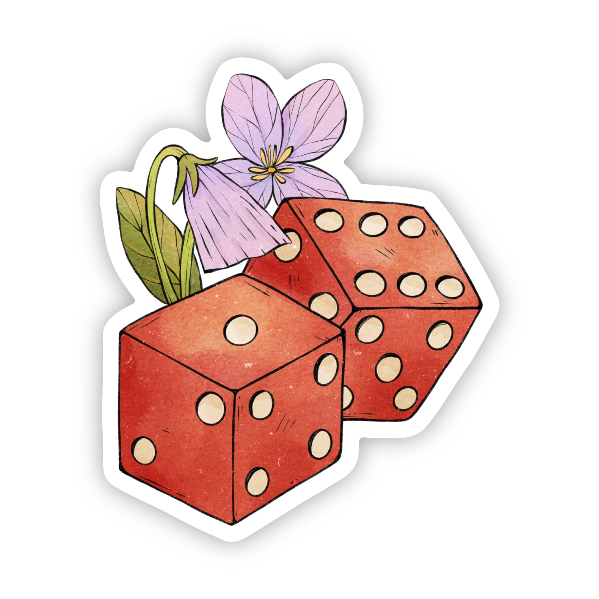  New Jersey State Flower And Dice Sticker、mySite、elrpsem3k