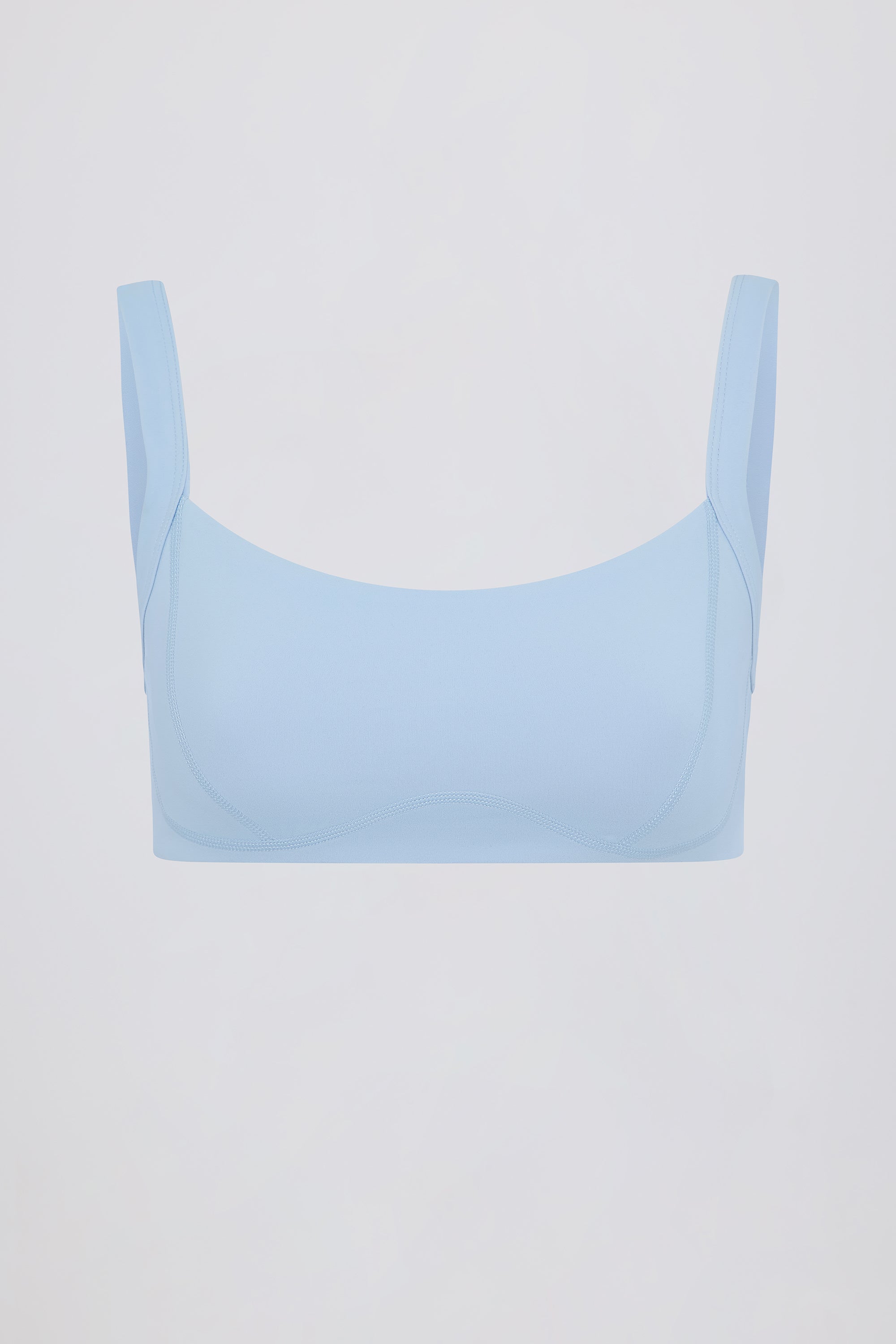  Soft Active Contrast-Trim Sports Bra in Sky、mySite、sugarbowlscore