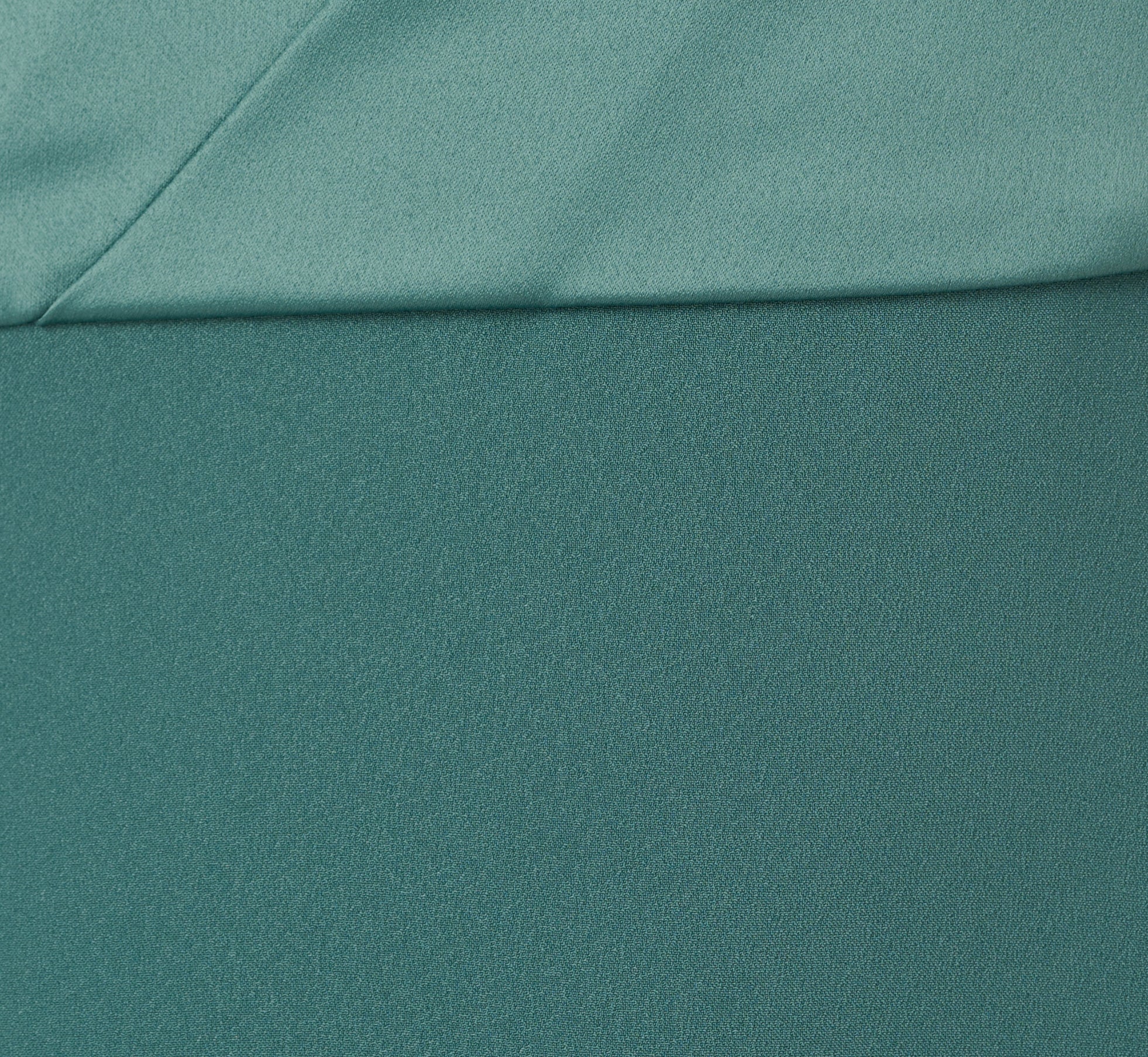 One-Shoulder Long Satin Crepe Mermaid Gown In Green Slate、mySite、solidvoid