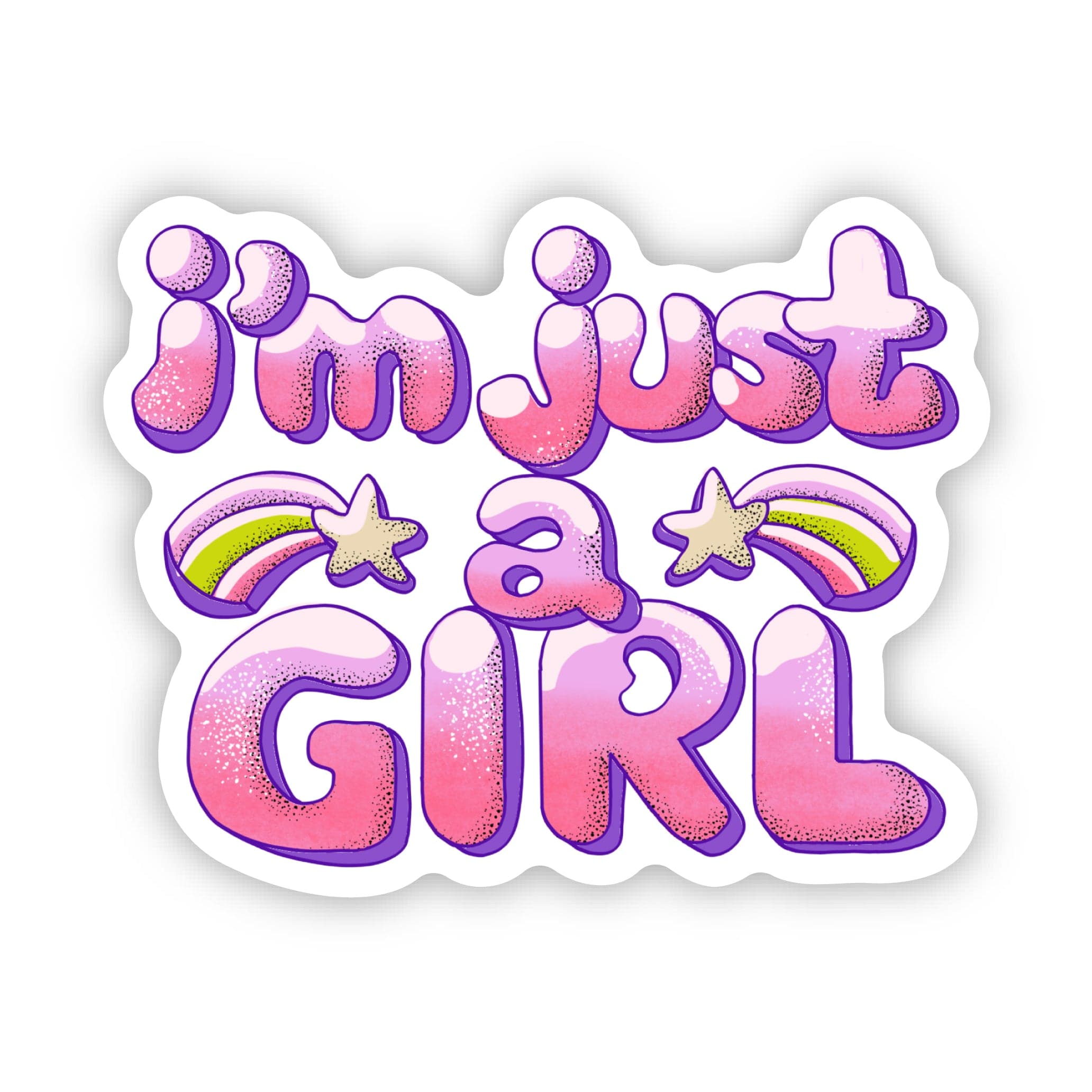  I'm Just A Girl Pink Sticker、mySite、elrpsem3k