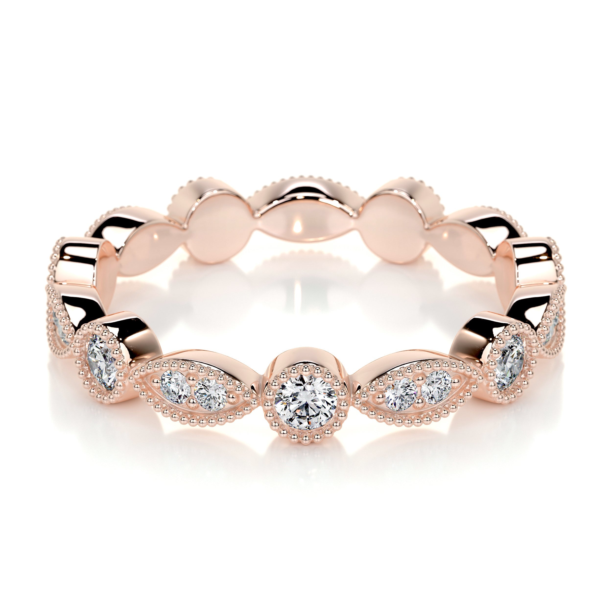 Amelia Lab Grown Eternity Wedding Ring (0.5 Carat) -14K Rose Gold (RTS)、mySite、hinf8tx79