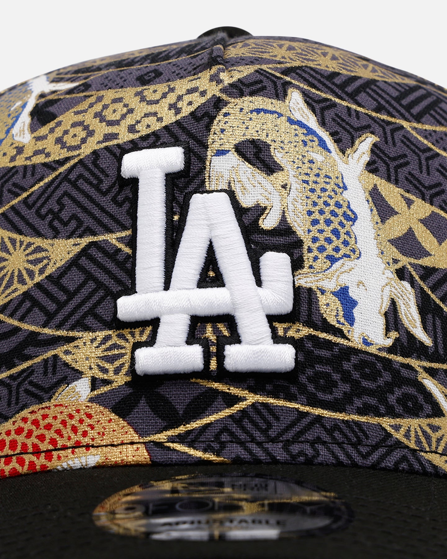 New Era Los Angeles Dodgers 'Koi' 9FORTY A-Frame Snapback Black/Multi-Colored、mySite、zt4zffjzw