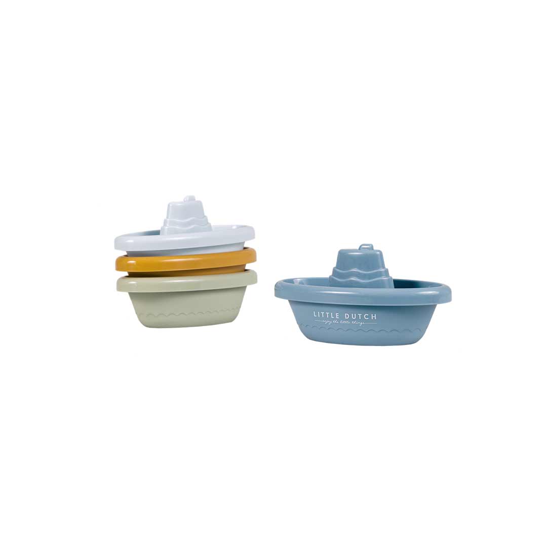  Little Dutch Stackable Bath Boats - Blue、mySite、merchandisen