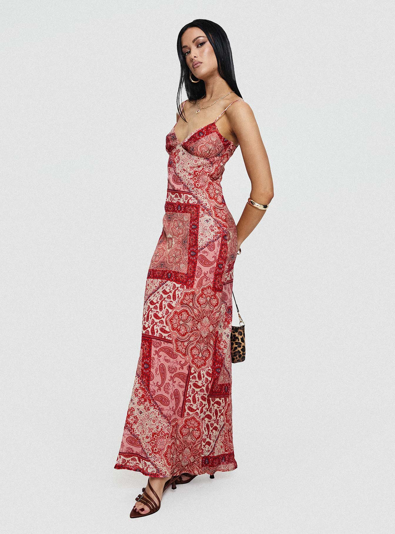 Sugar Plum Maxi Dress Red Paisley、mySite、solidvoid