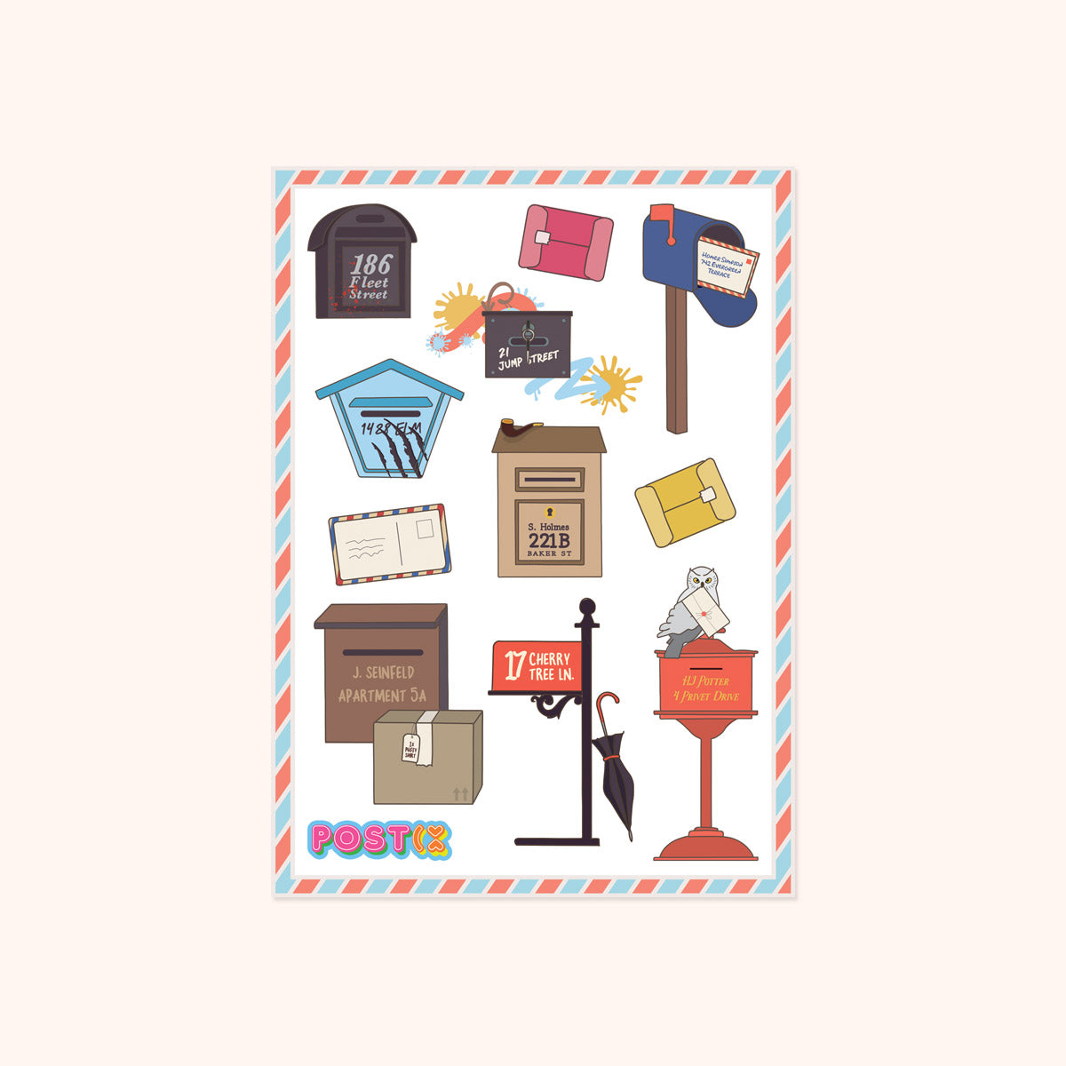  Fictional Fan Mail Sticker Sheet、mySite、ghnorth