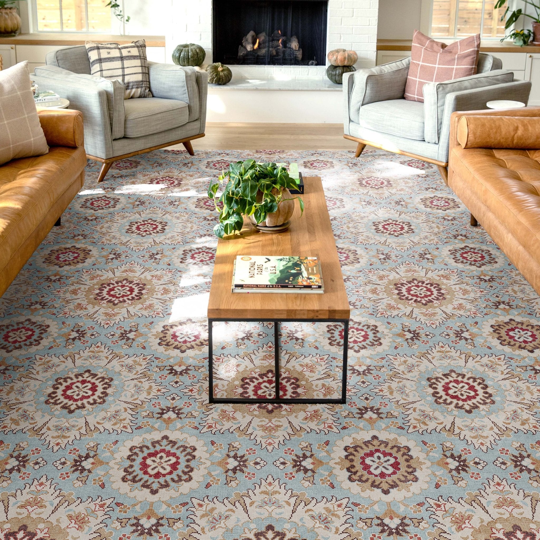 Victoria Transitional Mosaic Pattern Flat-Weave Rug、mySite、gigharbornorthrealestate