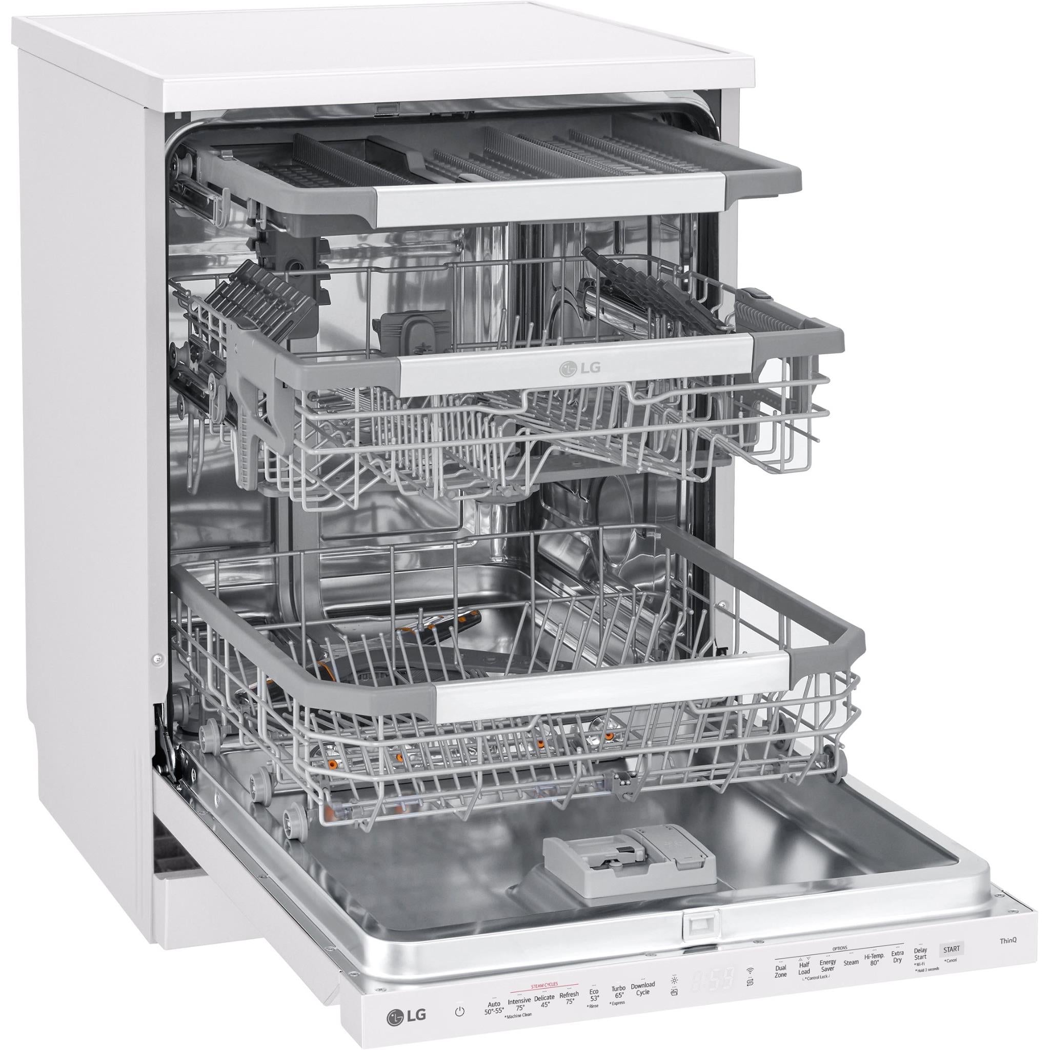 LG XDA3A25MW 15 Place QuadWash Freestanding Dishwasher (Matte White)、mySite、camillekostekn