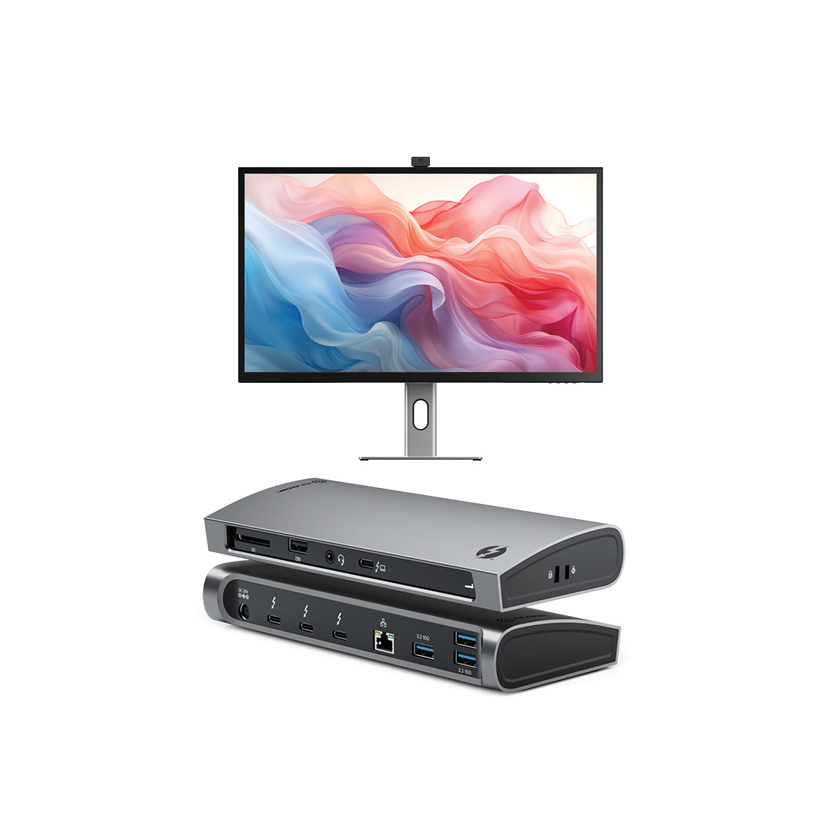 Clarity Max Touch 32 UHD 4K Monitor with USB-C Power Delivery, Webcam and Touch Screen + Thunderbolt 4 BLAZE Docking Station、mySite、fannypackpong
