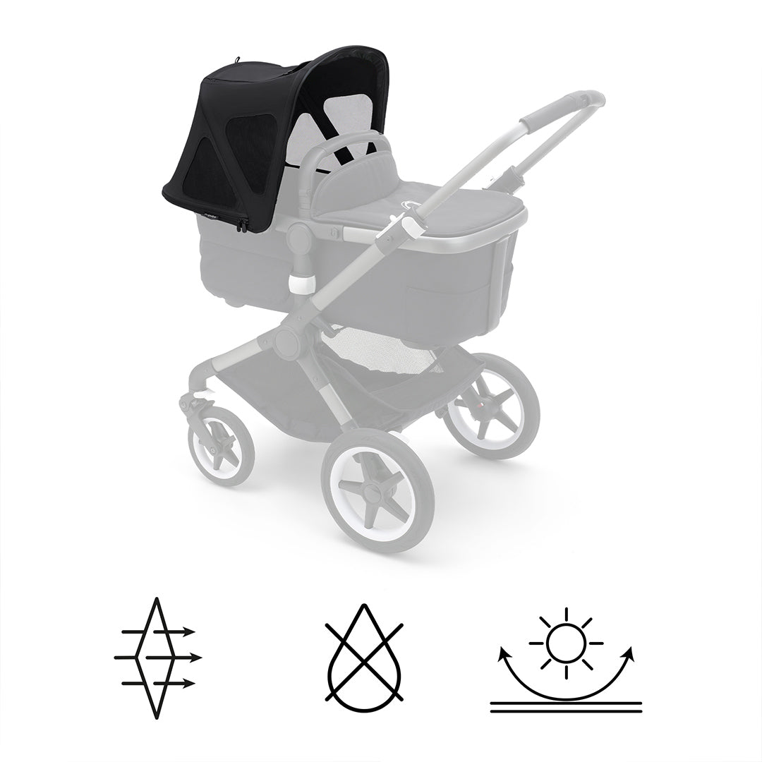  Bugaboo Fox/Fox Cub Breezy Sun Canopy V2 - Midnight Black、mySite、merchandisen