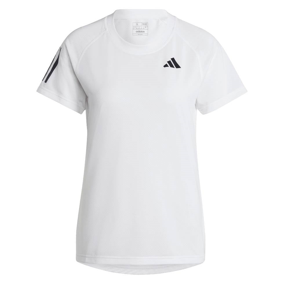 adidas Women's Club 3 Stripe Top (White)、mySite、neckold
